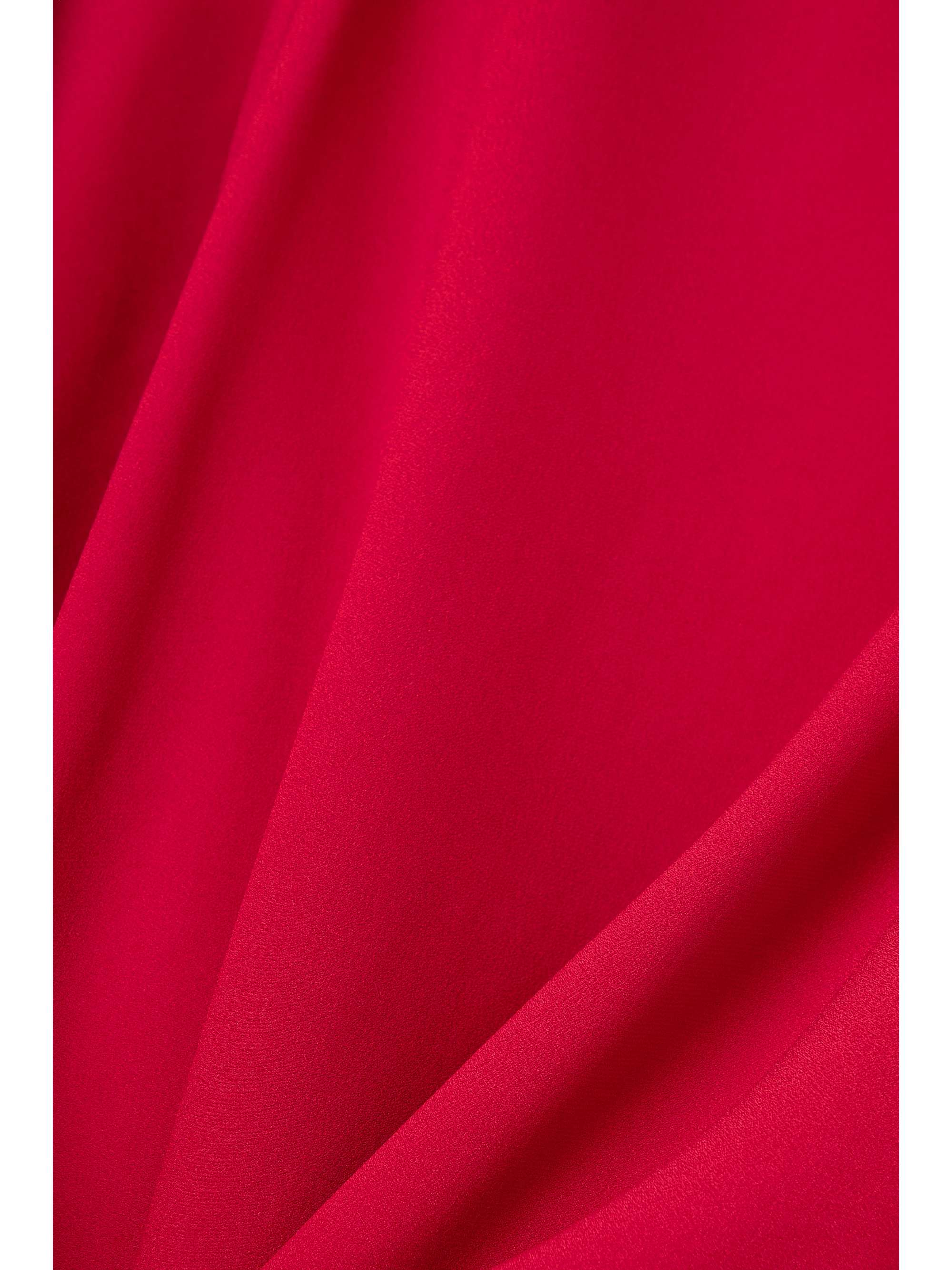 TALLER MARMO Ubud asymmetrisches Maxikleid aus Crêpe mit Federn