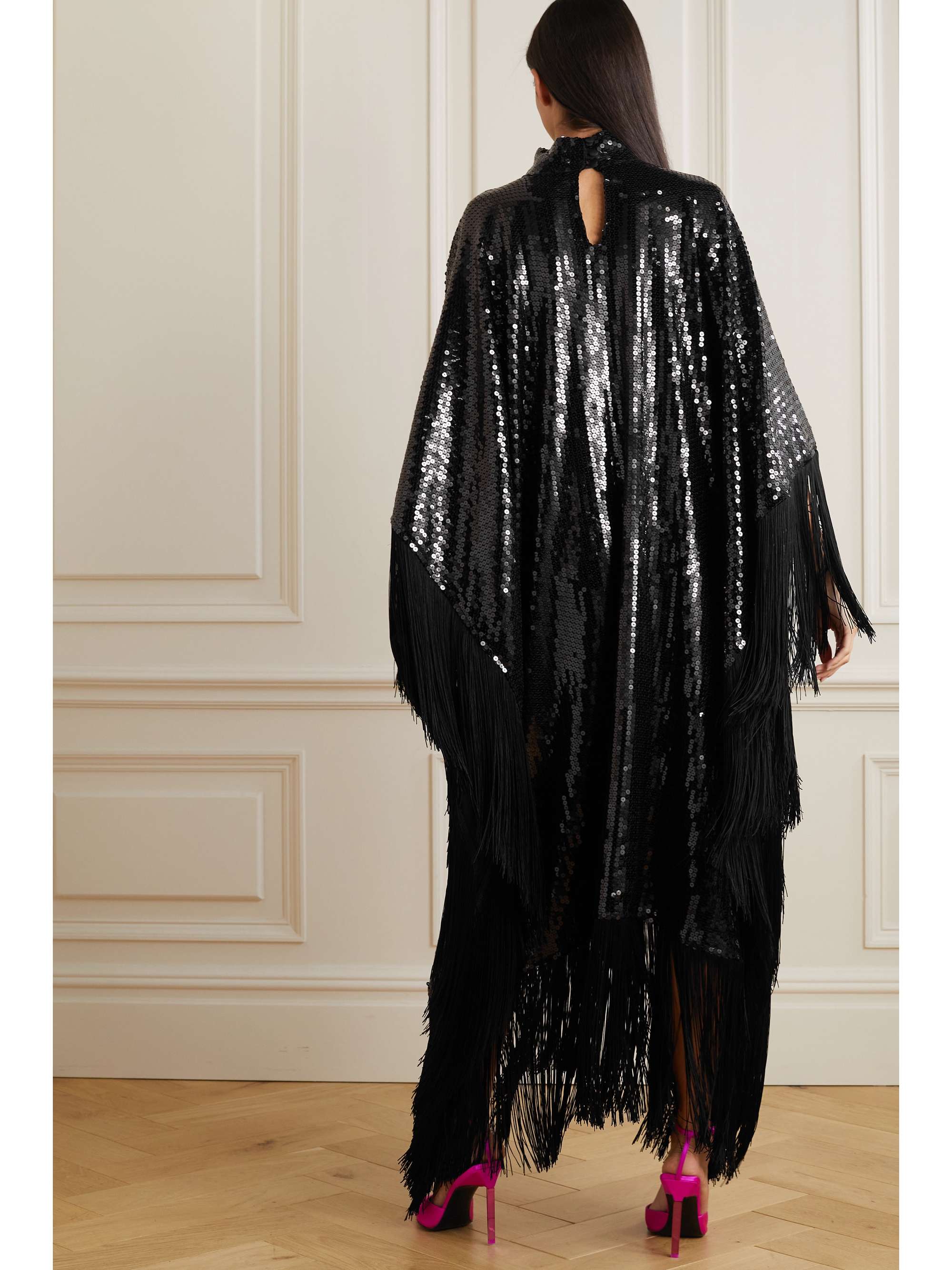 TALLER MARMO + NET SUSTAIN Mrs. Ross fringed crepe kaftan