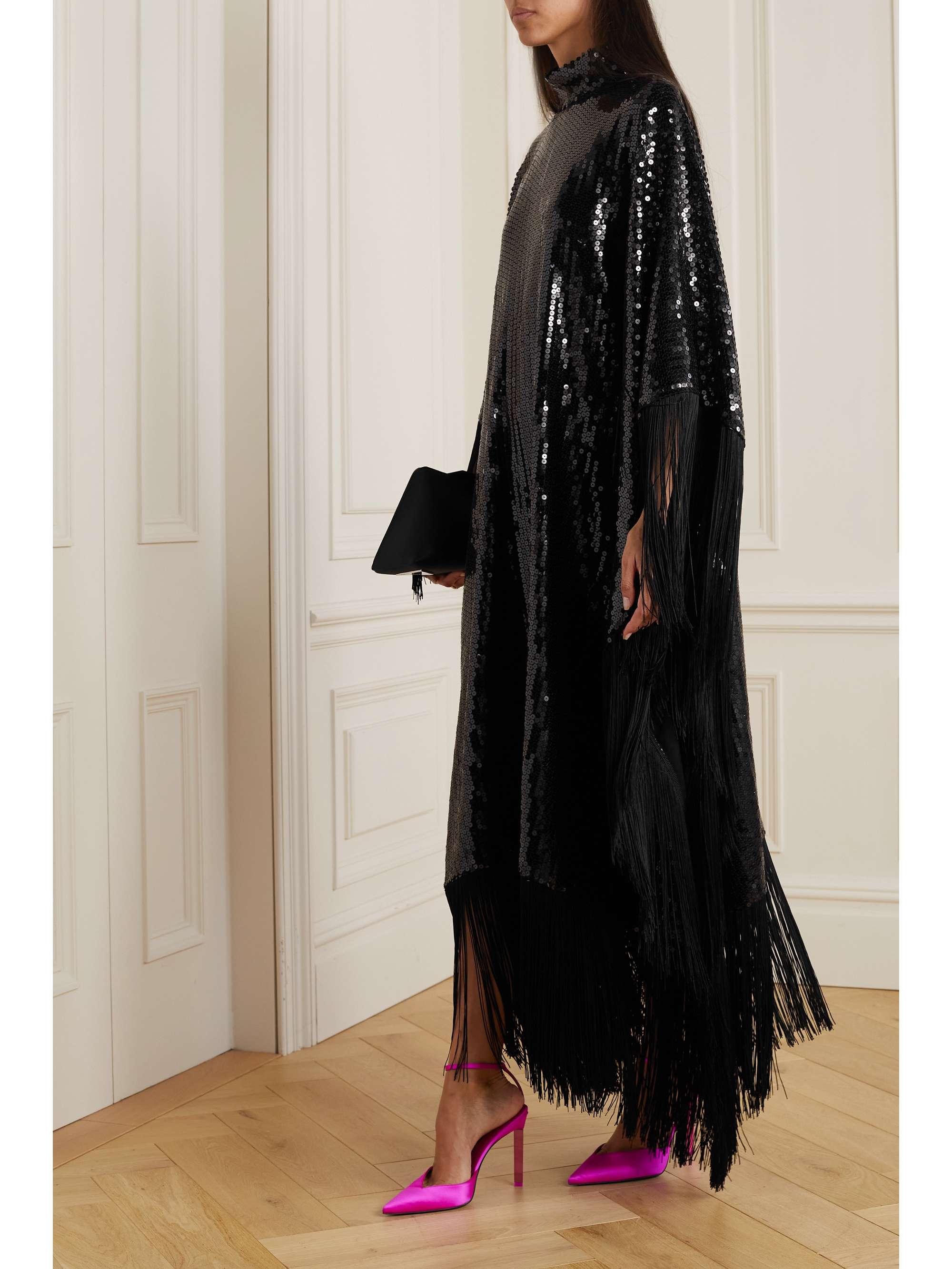 TALLER MARMO + NET SUSTAIN Mrs. Ross fringed crepe kaftan