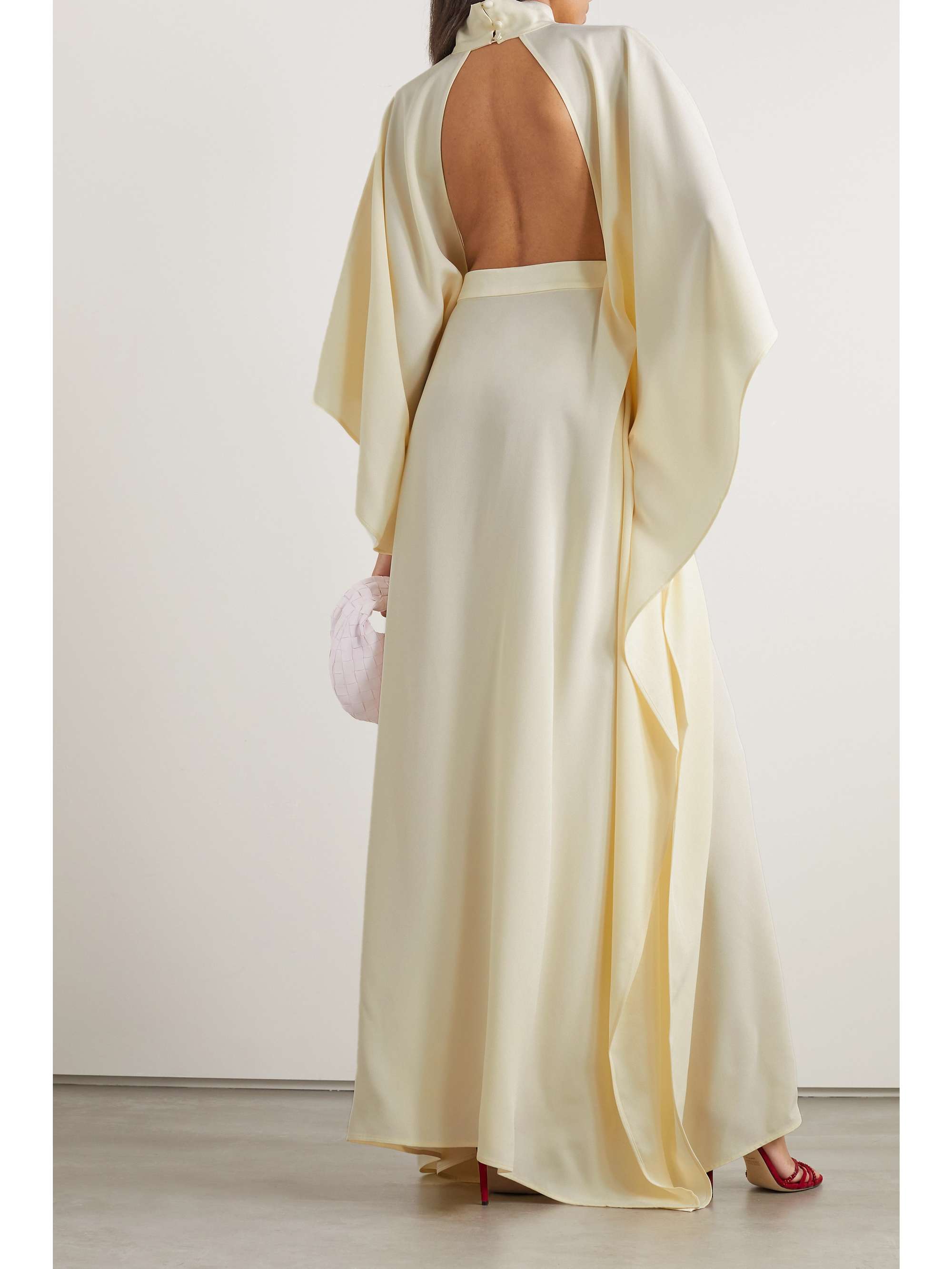 TALLER MARMO Mrs. Hall open-back belted crepe kaftan