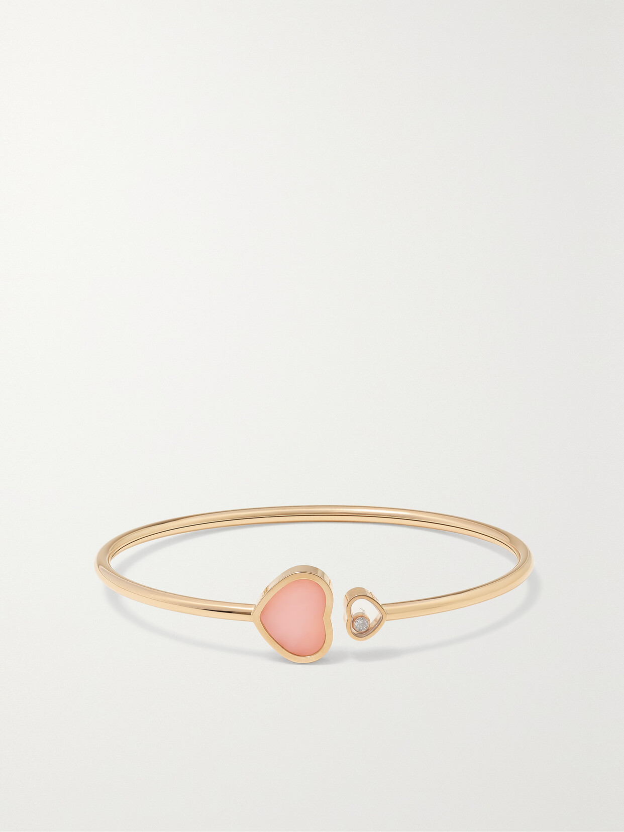 Chopard Happy Hearts 18-karat Rose Gold, Opal And Diamond Cuff - Pink