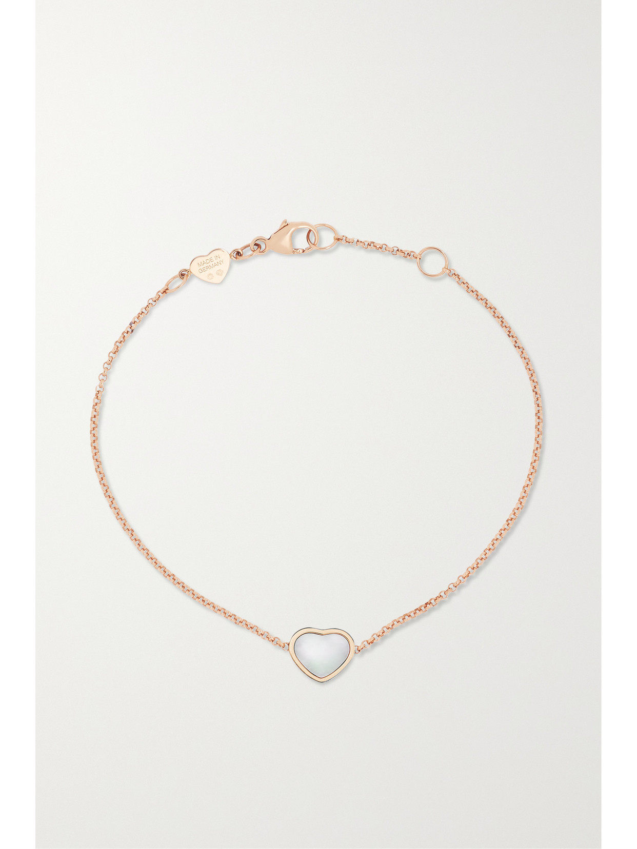 Chopard My Happy Hearts 18-karat Rose Gold Mother-of-pearl Bracelet