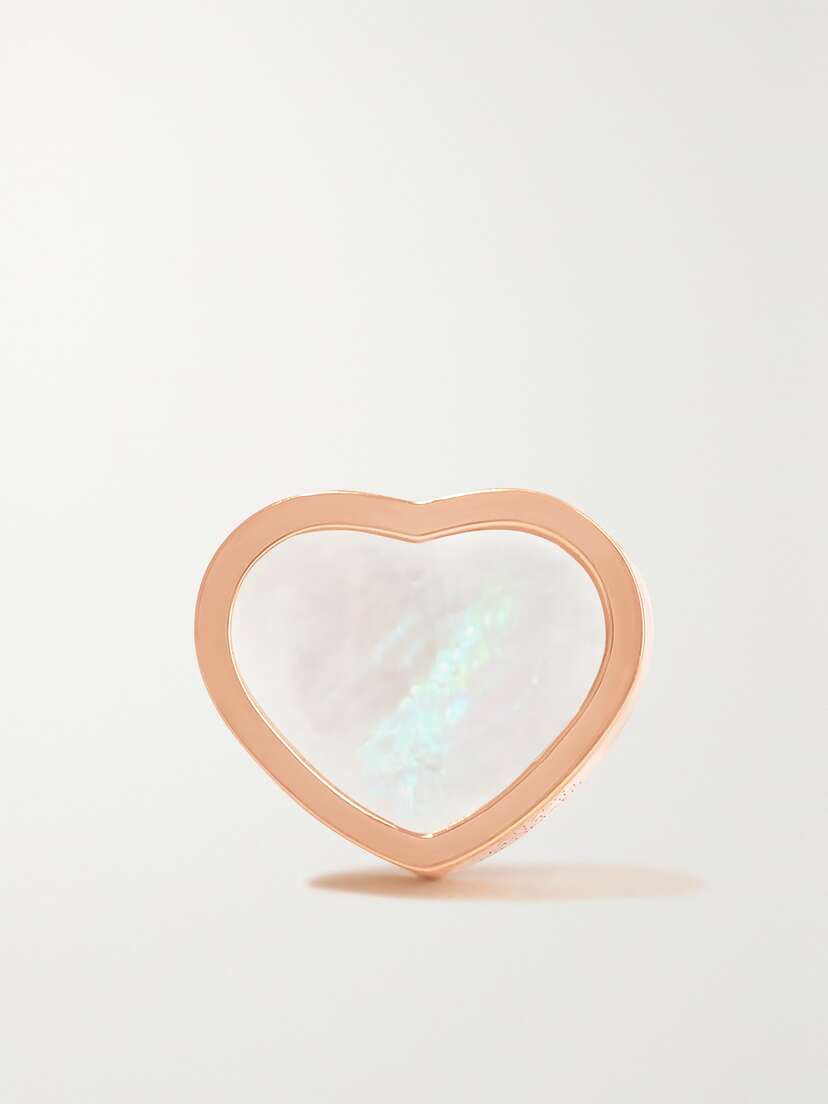 Chopard My Happy Hearts 18-karat Rose Gold Mother-of-pearl Single Earring