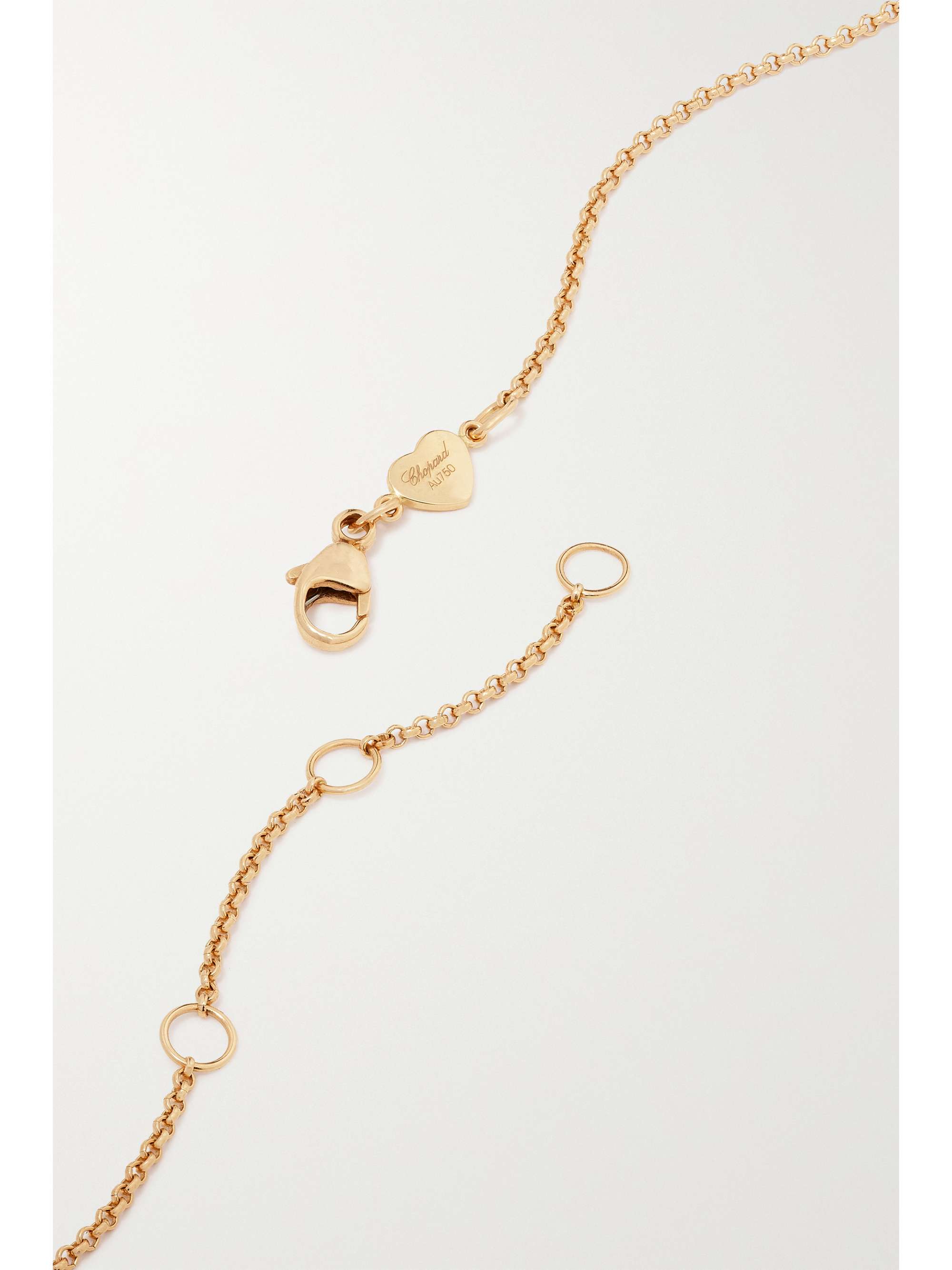 CHOPARD My Happy Hearts 18-karat rose gold mother-of-pearl necklace