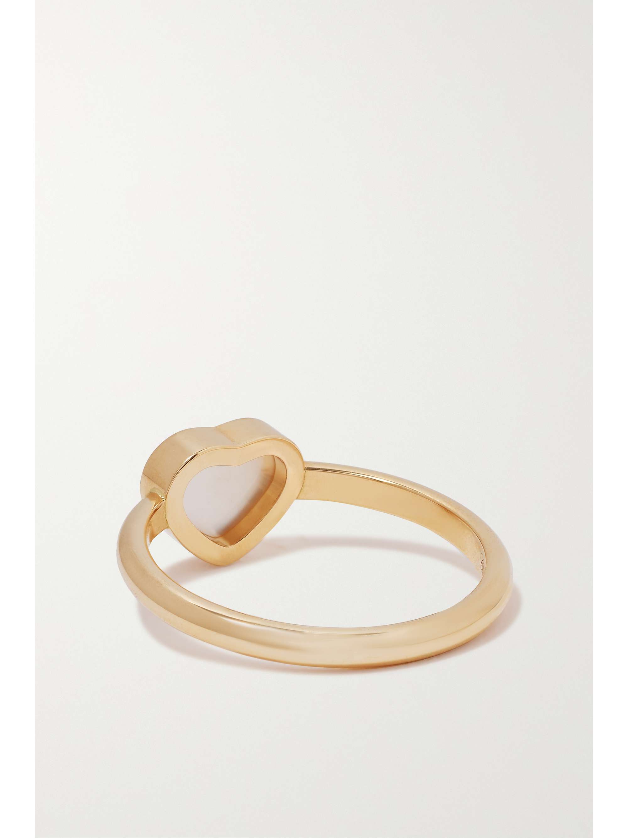 CHOPARD My Happy Hearts 18-karat rose gold mother-of-pearl ring