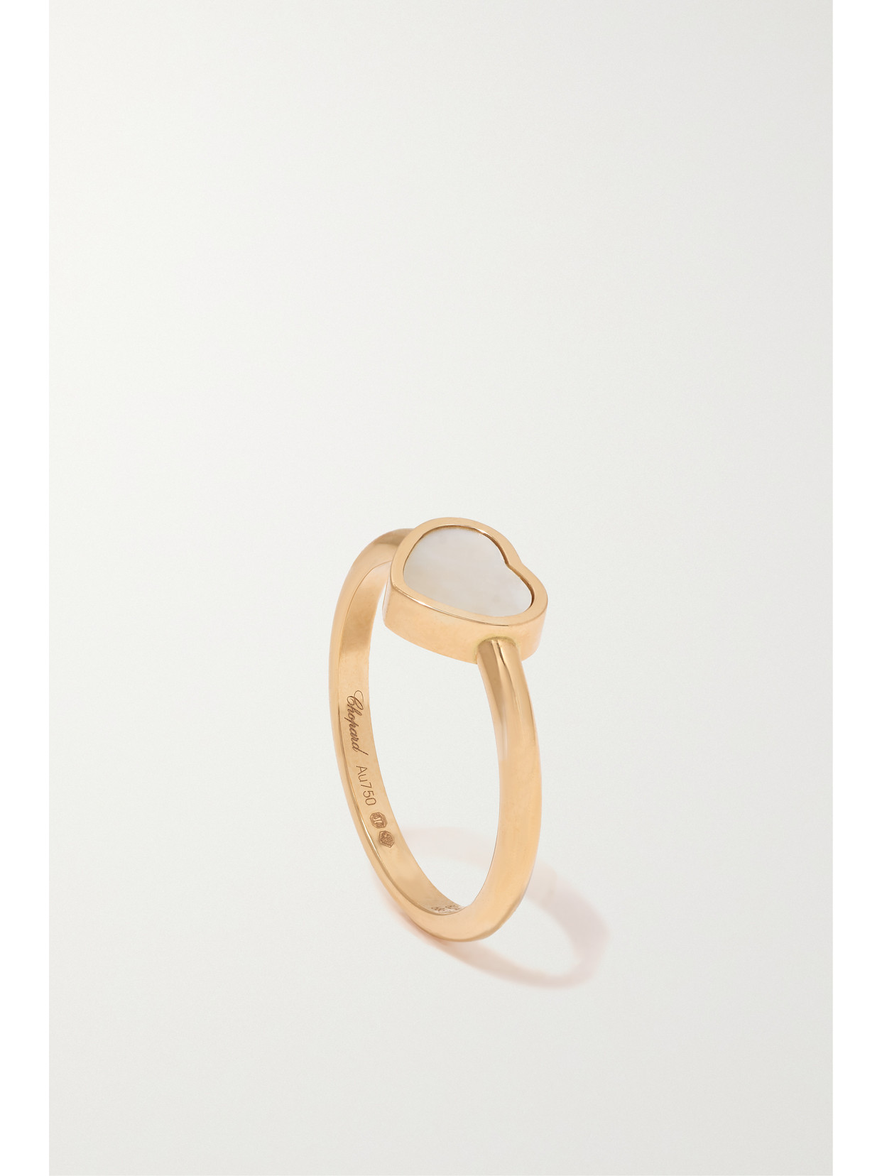Chopard My Happy Hearts 18-karat Rose Gold Mother-of-pearl Ring In Gold