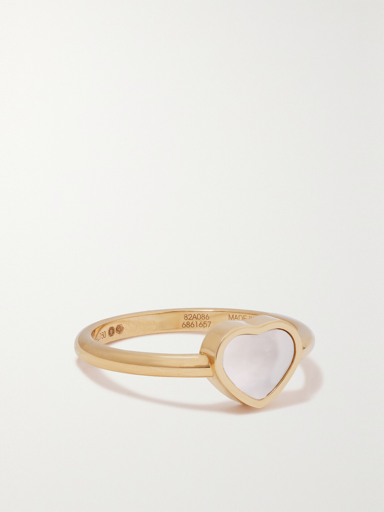 Chopard My Happy Hearts 18-karat Rose Gold Mother-of-pearl Ring