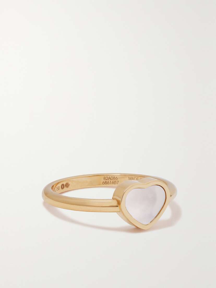 Chopard My Happy Hearts 18-karat Rose Gold Mother-of-pearl Ring