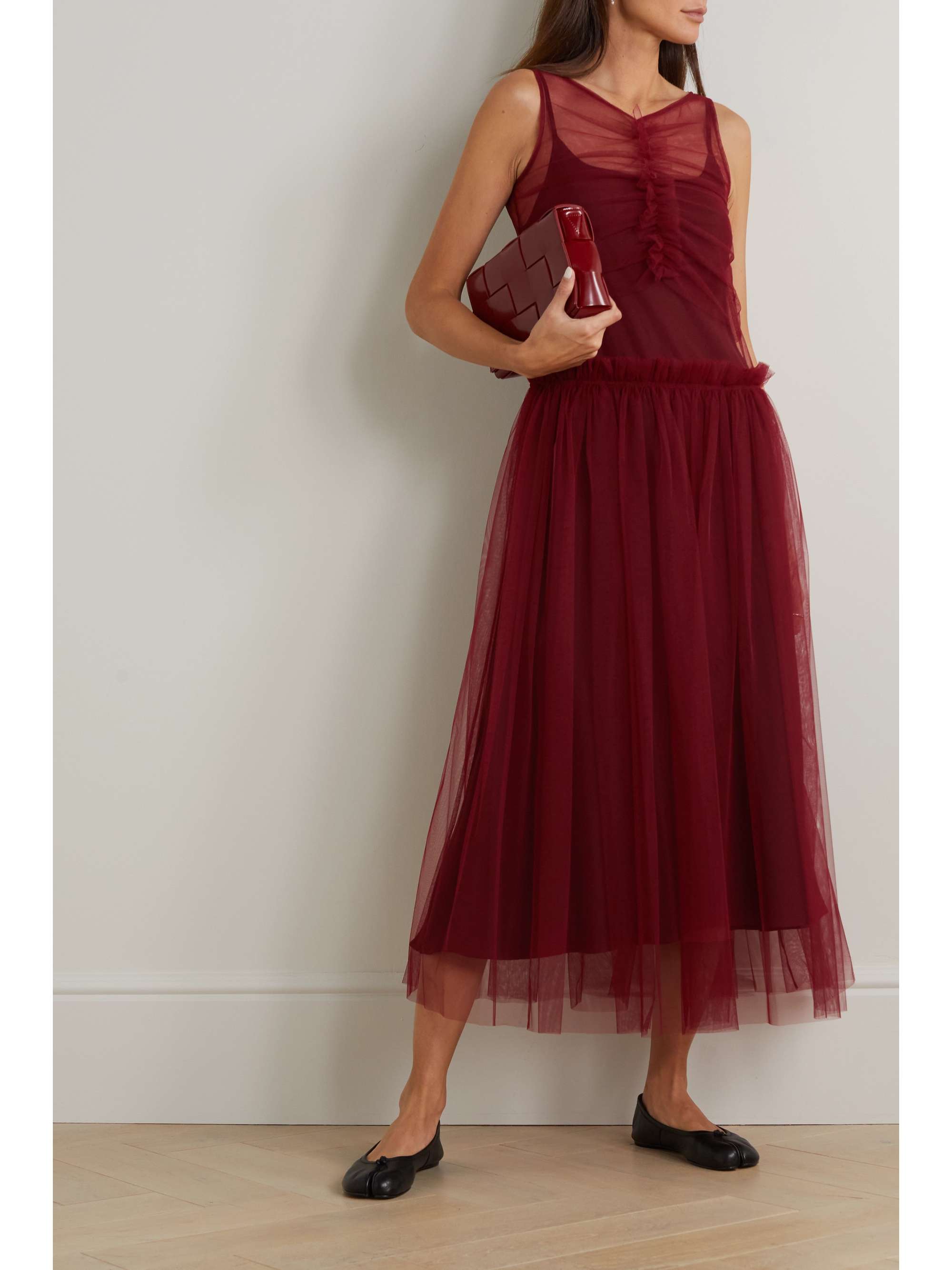 tulle midi dress