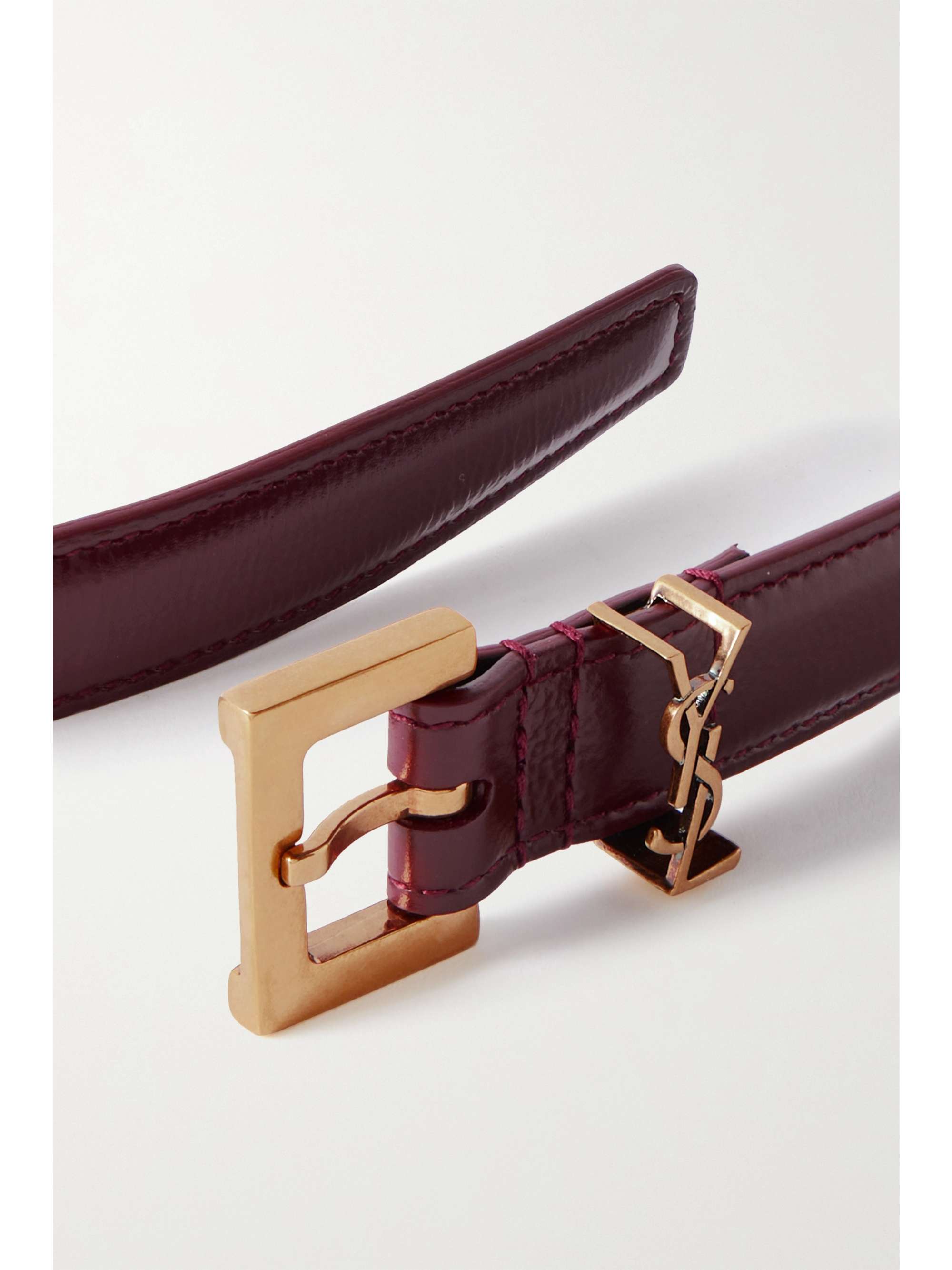 SAINT LAURENT Monogramme leather belt
