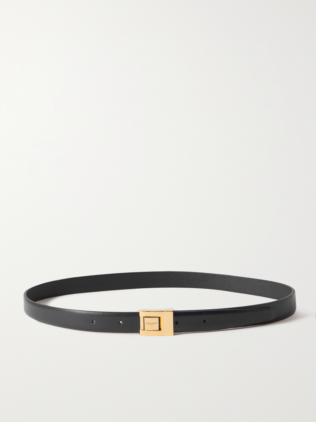 SAINT LAURENT Leather Belt - Black