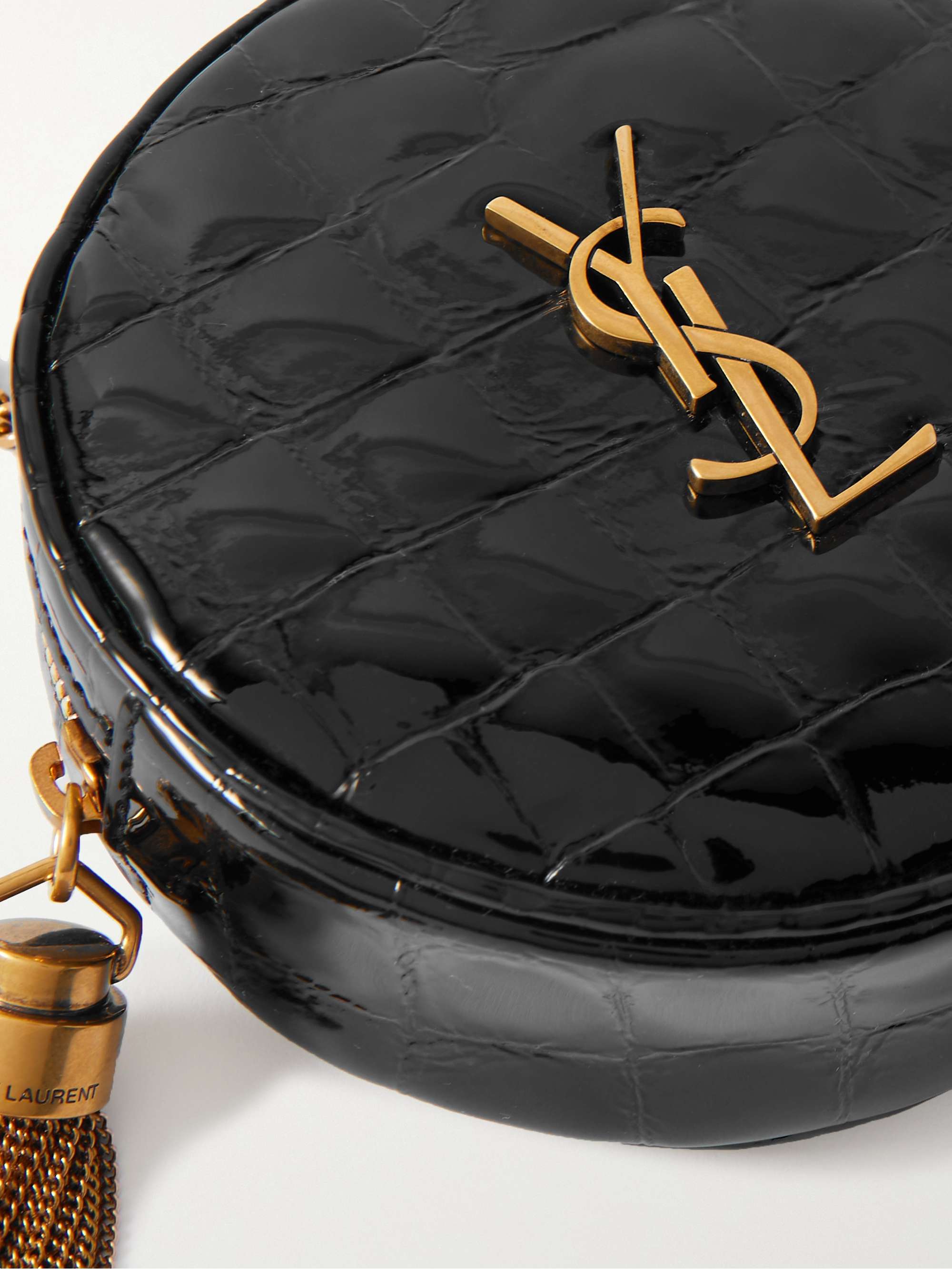 SAINT LAURENT Marsupio croceffect leather belt bag NETAPORTER