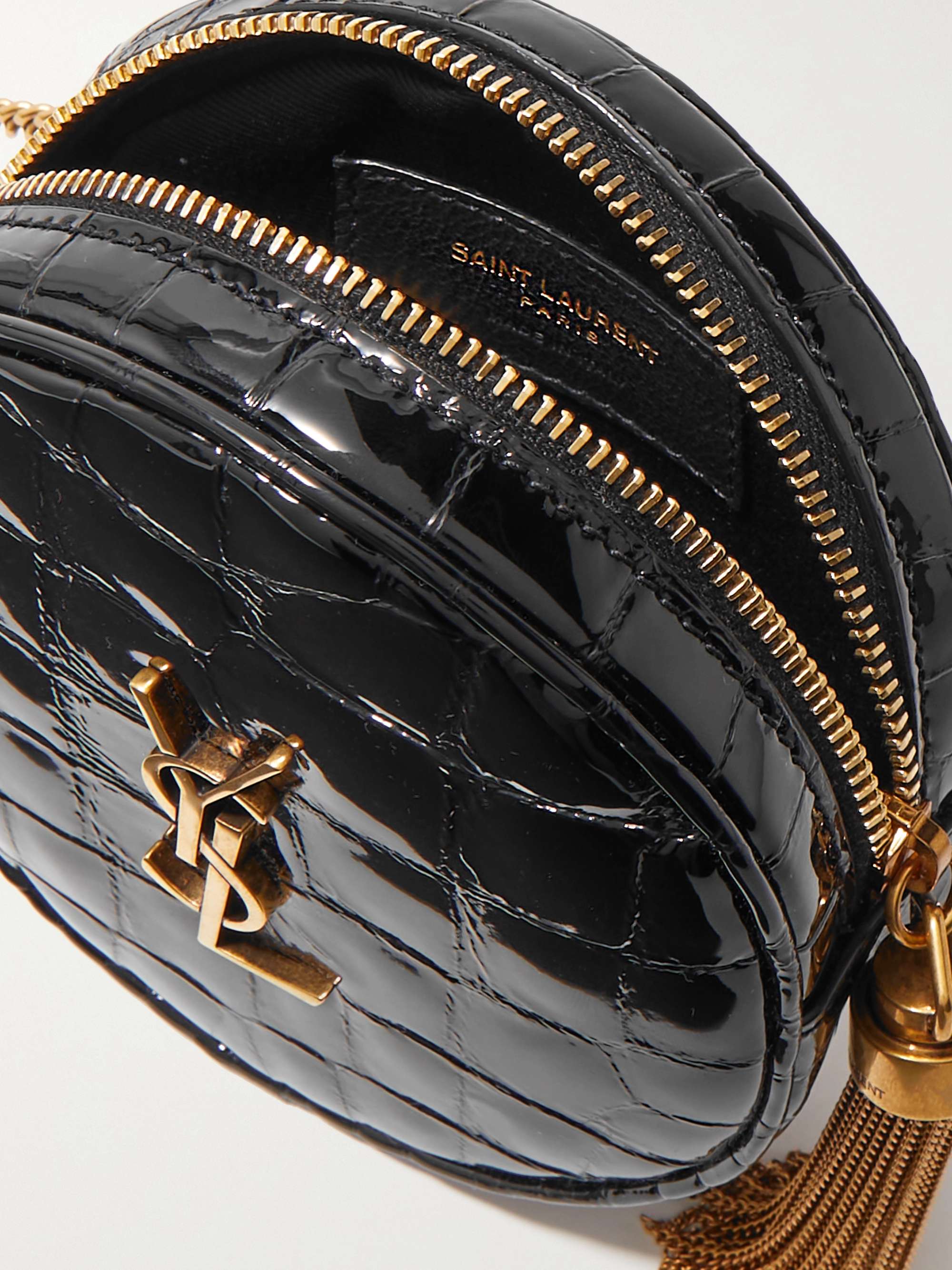 SAINT LAURENT Marsupio croceffect leather belt bag NETAPORTER