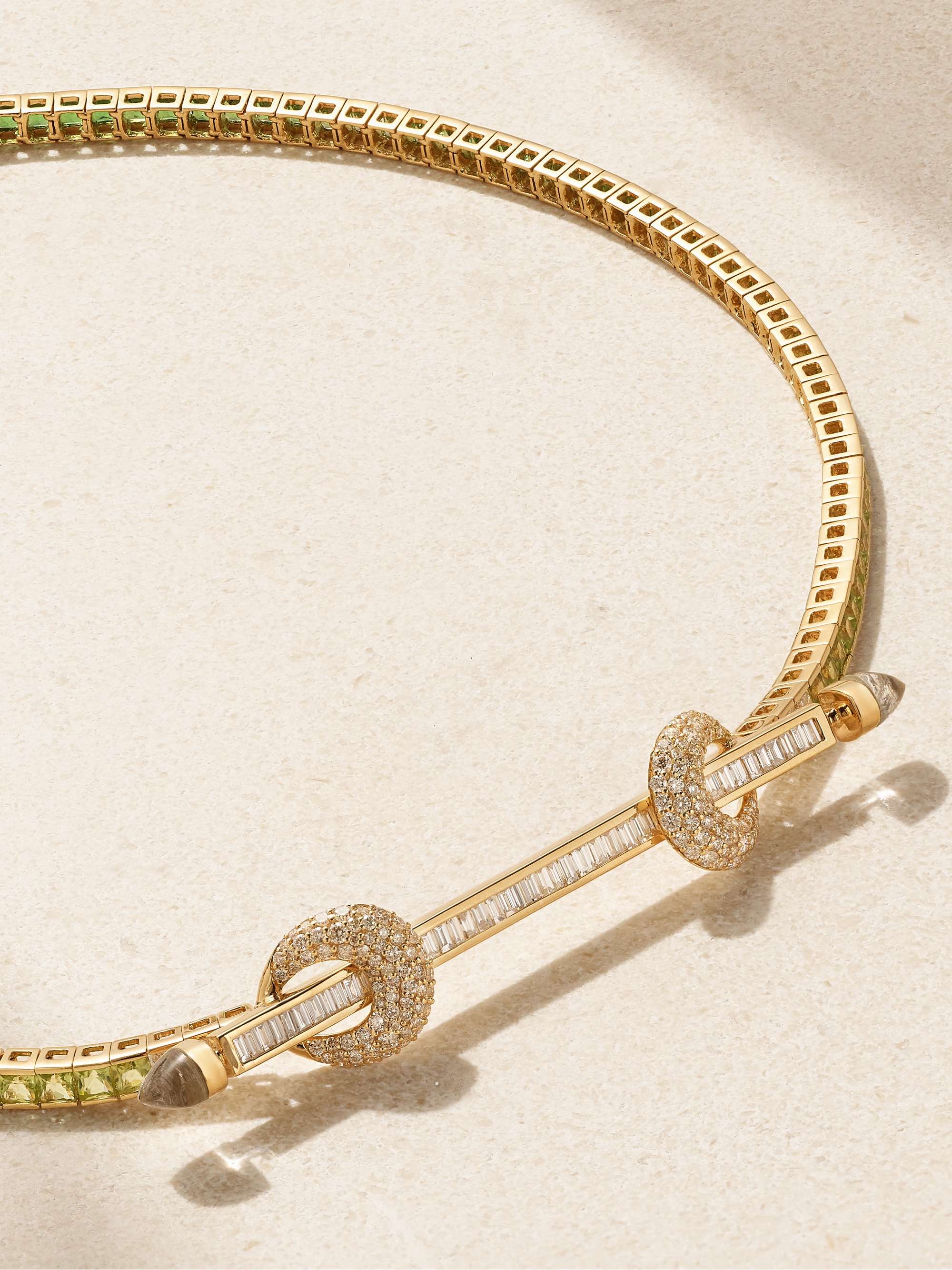 ANANYA 18-karat gold multi-stone choker