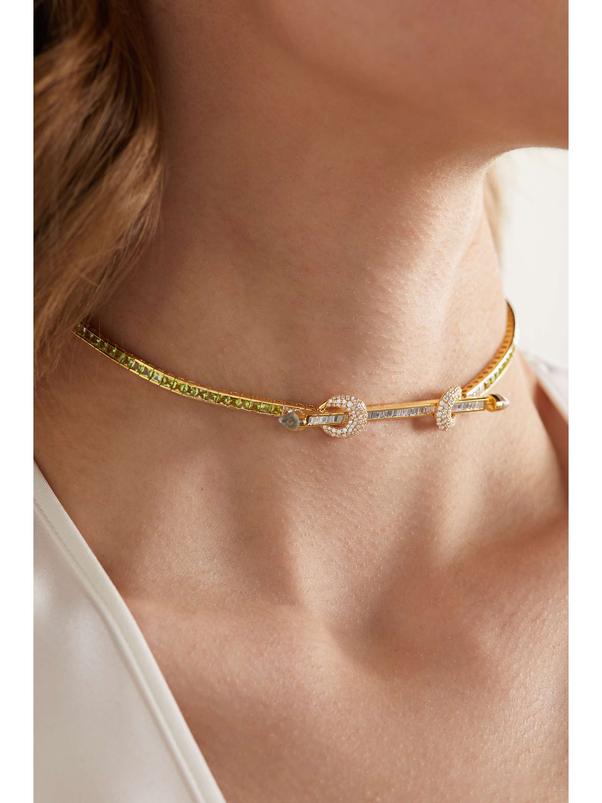 ANANYA 18-karat gold multi-stone choker