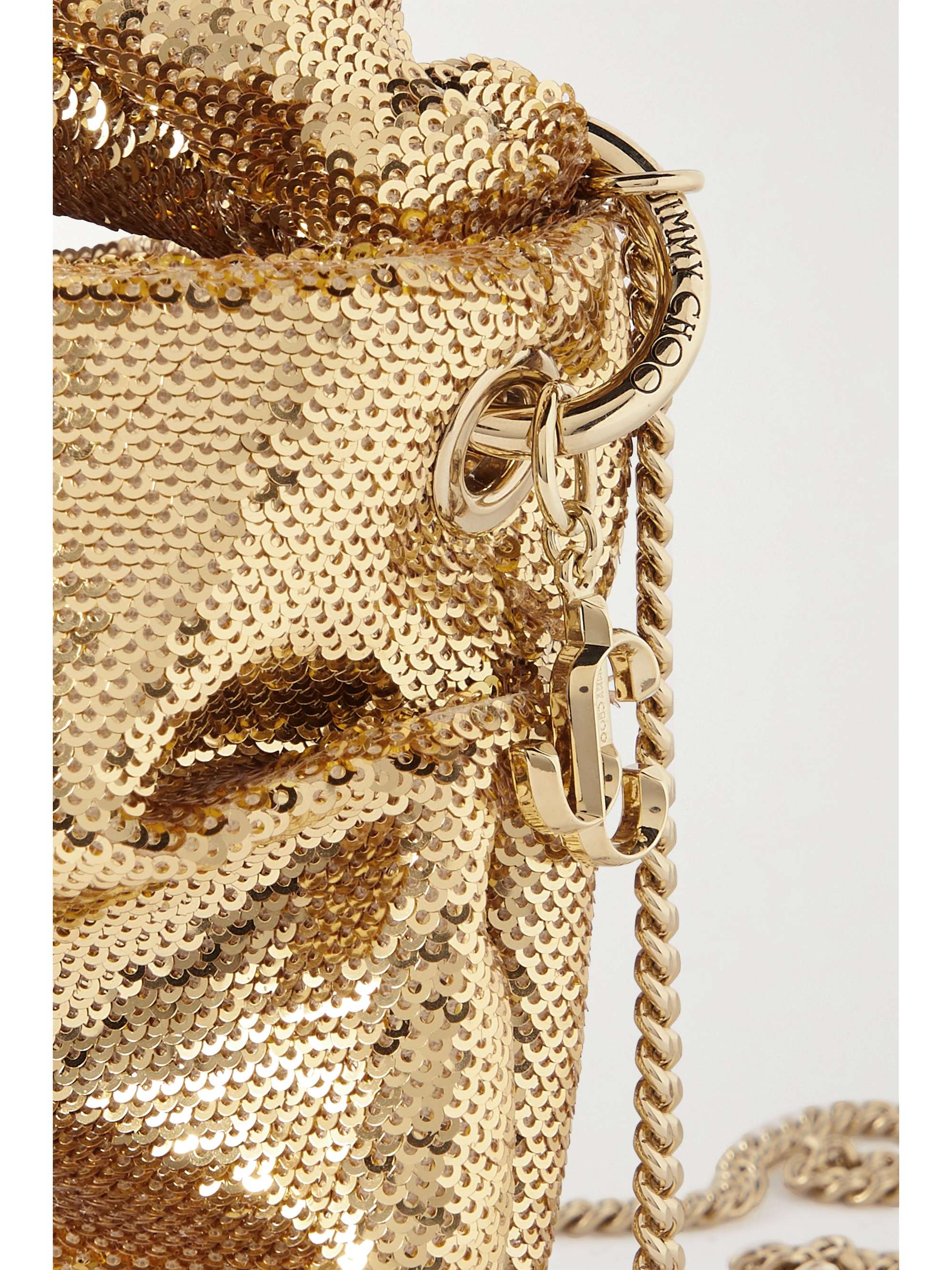 JIMMY CHOO Bonny sequined satin shoulder bag