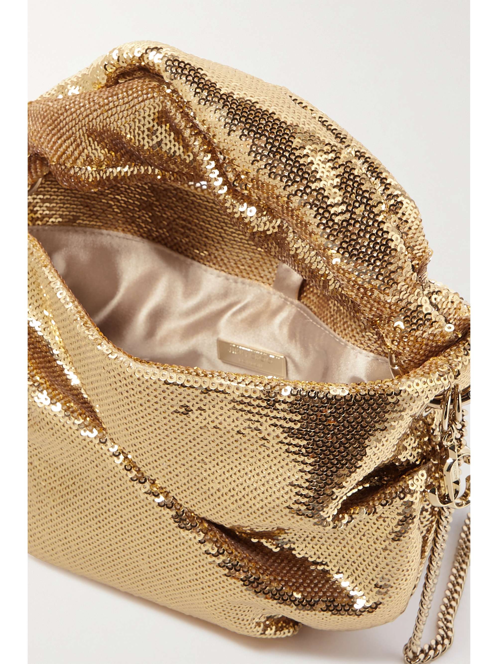JIMMY CHOO Bonny sequined satin shoulder bag