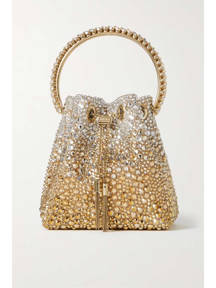 Jimmy Choo Bon Bon Crystal-embellished Satin Mini Bag