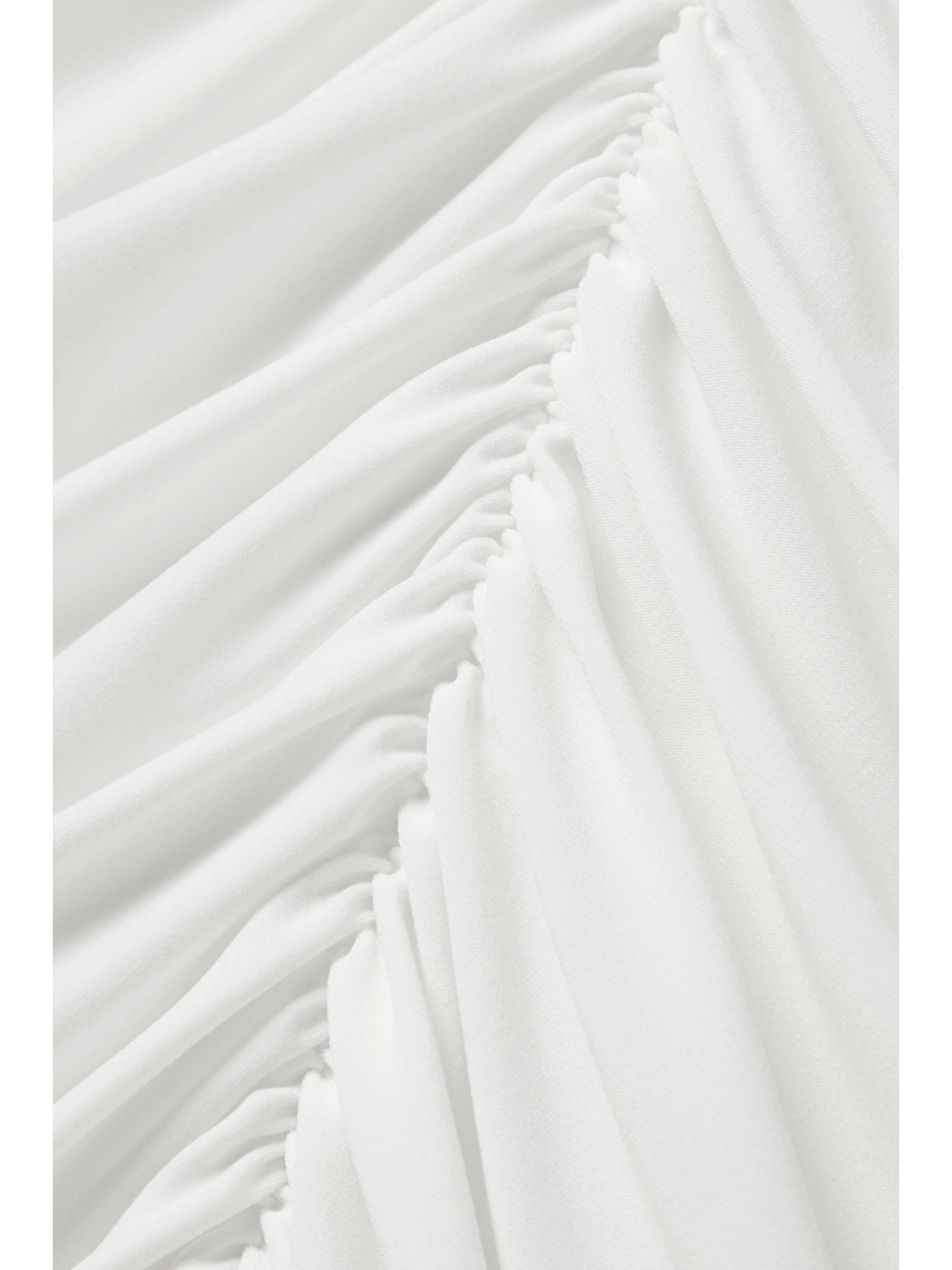White Diana ruched stretch-jersey maxi dress | NORMA KAMALI | NET-A-PORTER