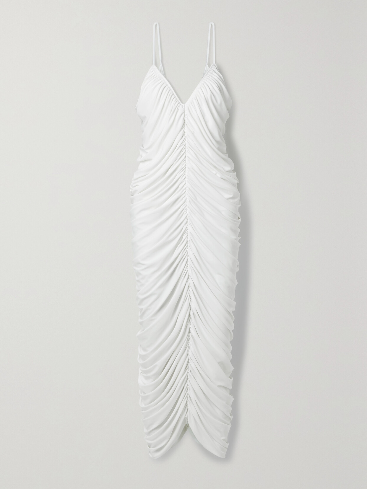 NORMA KAMALI DIANA RUCHED STRETCH-JERSEY MAXI DRESS