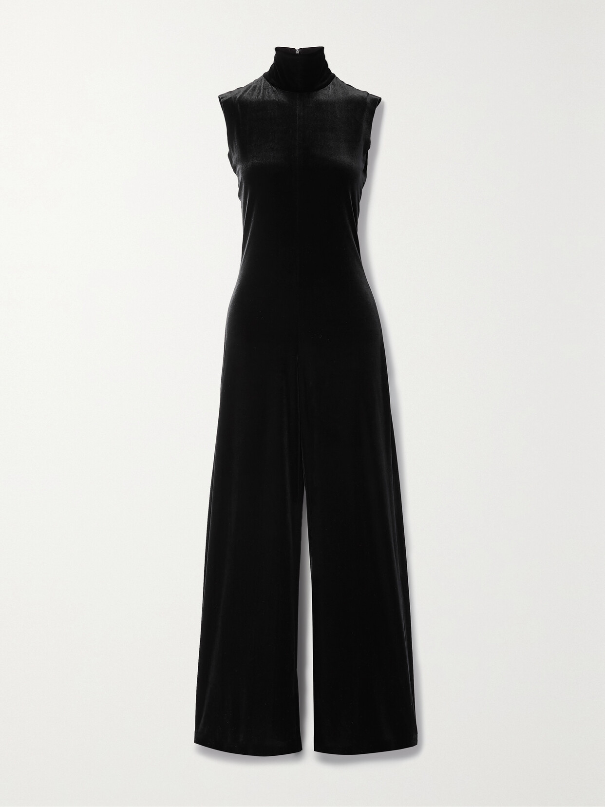 Norma Kamali - Stretch-velvet Turtleneck Jumpsuit - Black