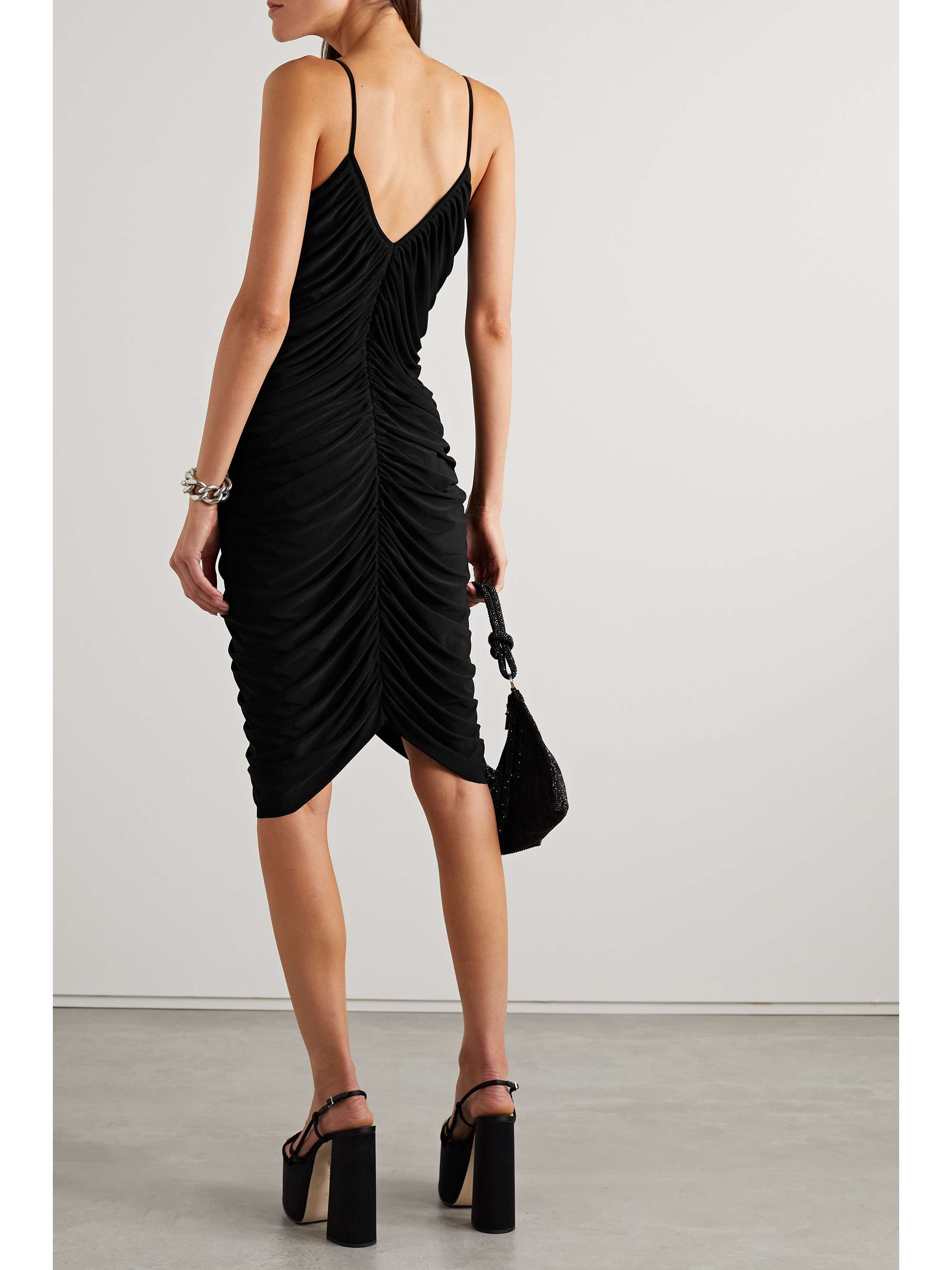 NORMA KAMALI Diana ruched stretch-jersey midi dress