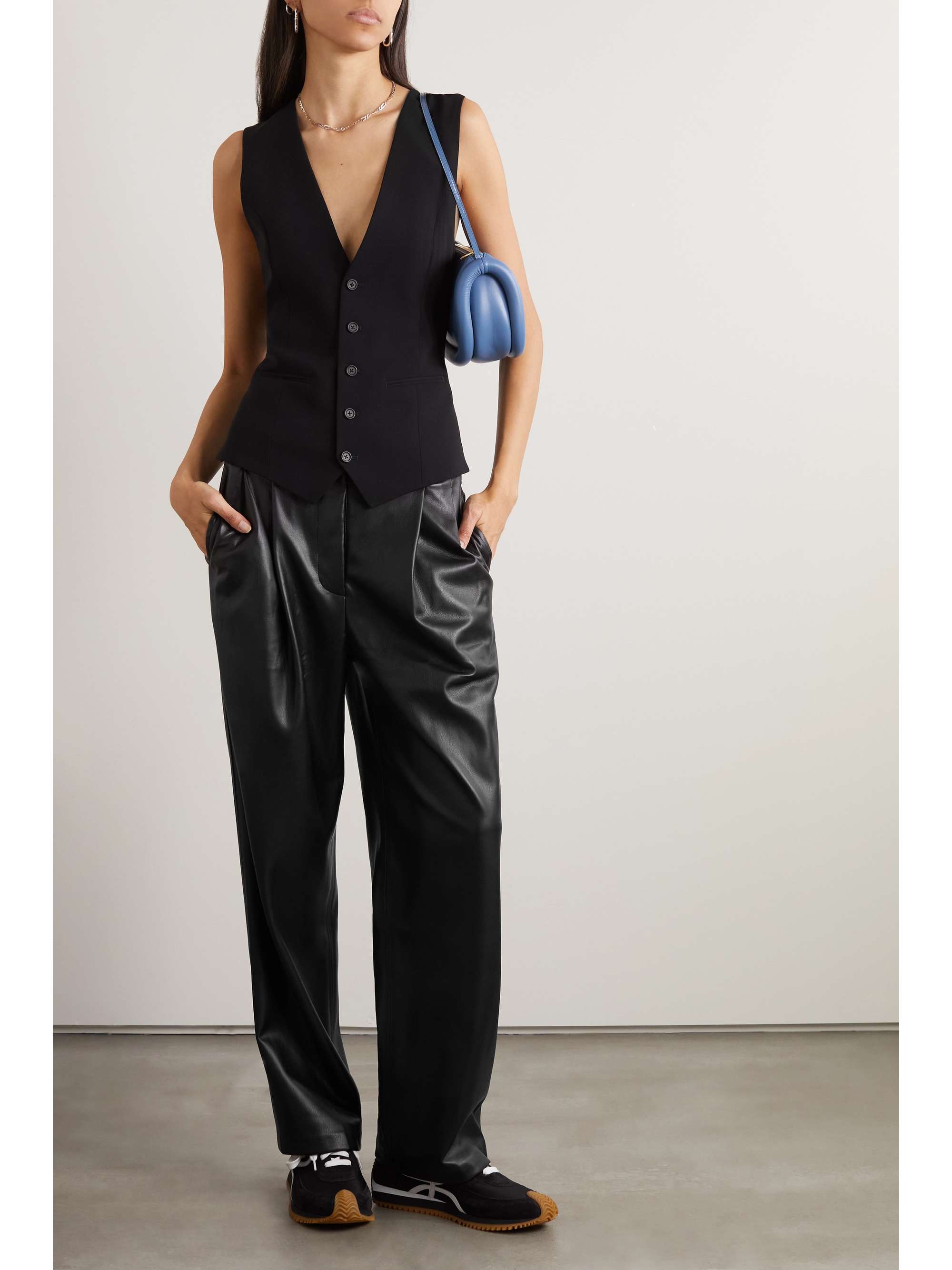 FRANKIE SHOP Pernille faux leather straight-leg pants | NET-A-PORTER