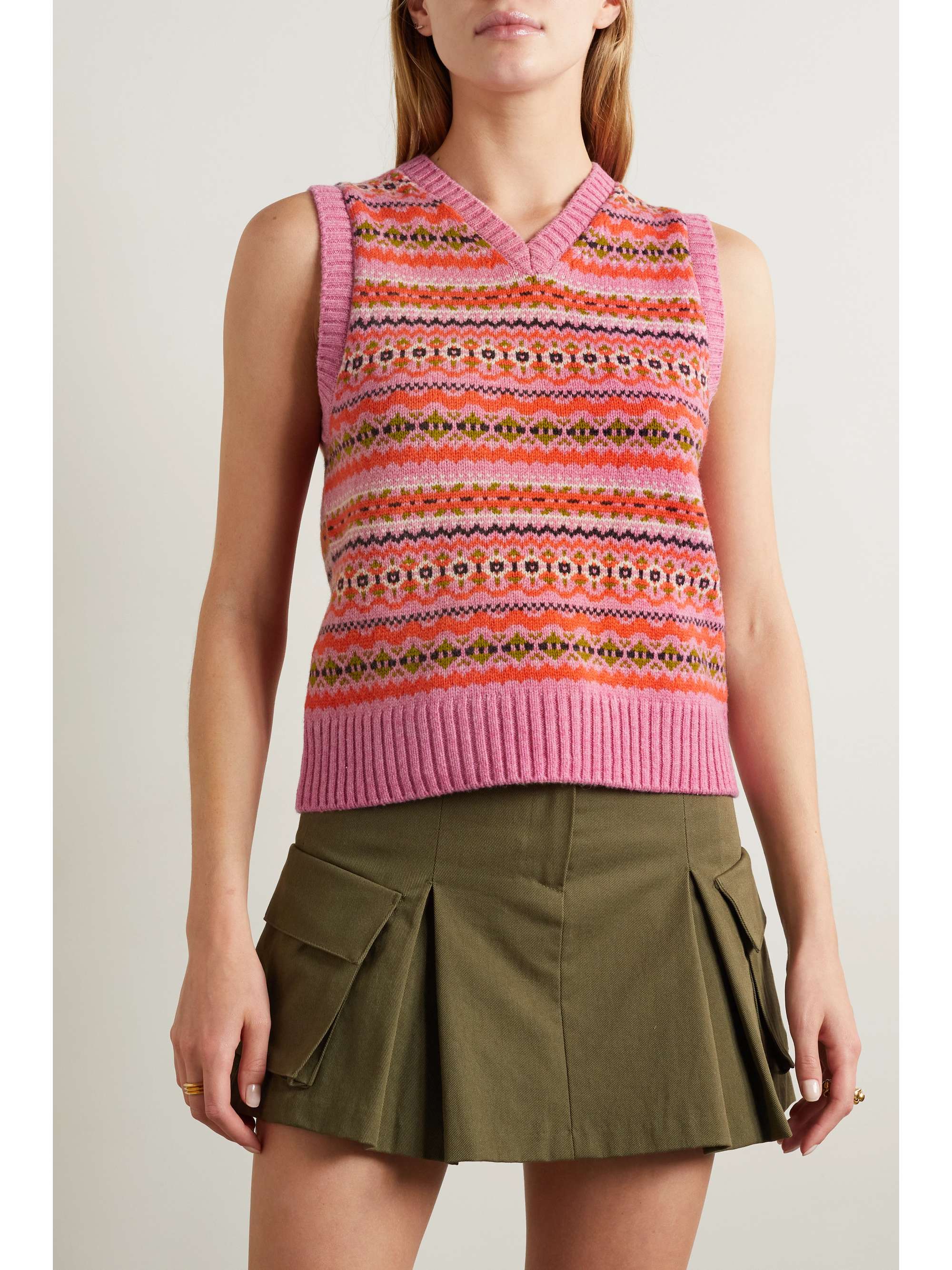 ALEX MILL Francis Fair Isle wool vest
