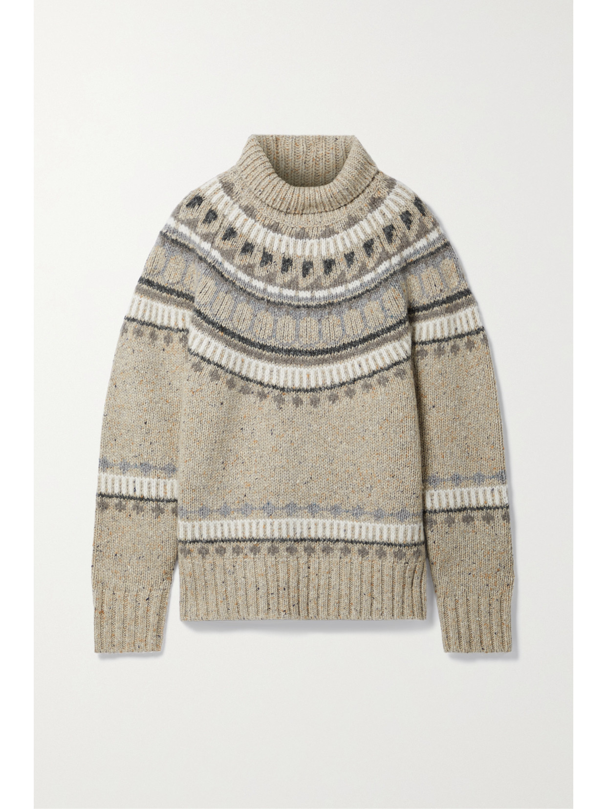 Alex Mill - Fair Isle Wool-blend Turtleneck Sweater - Neutrals