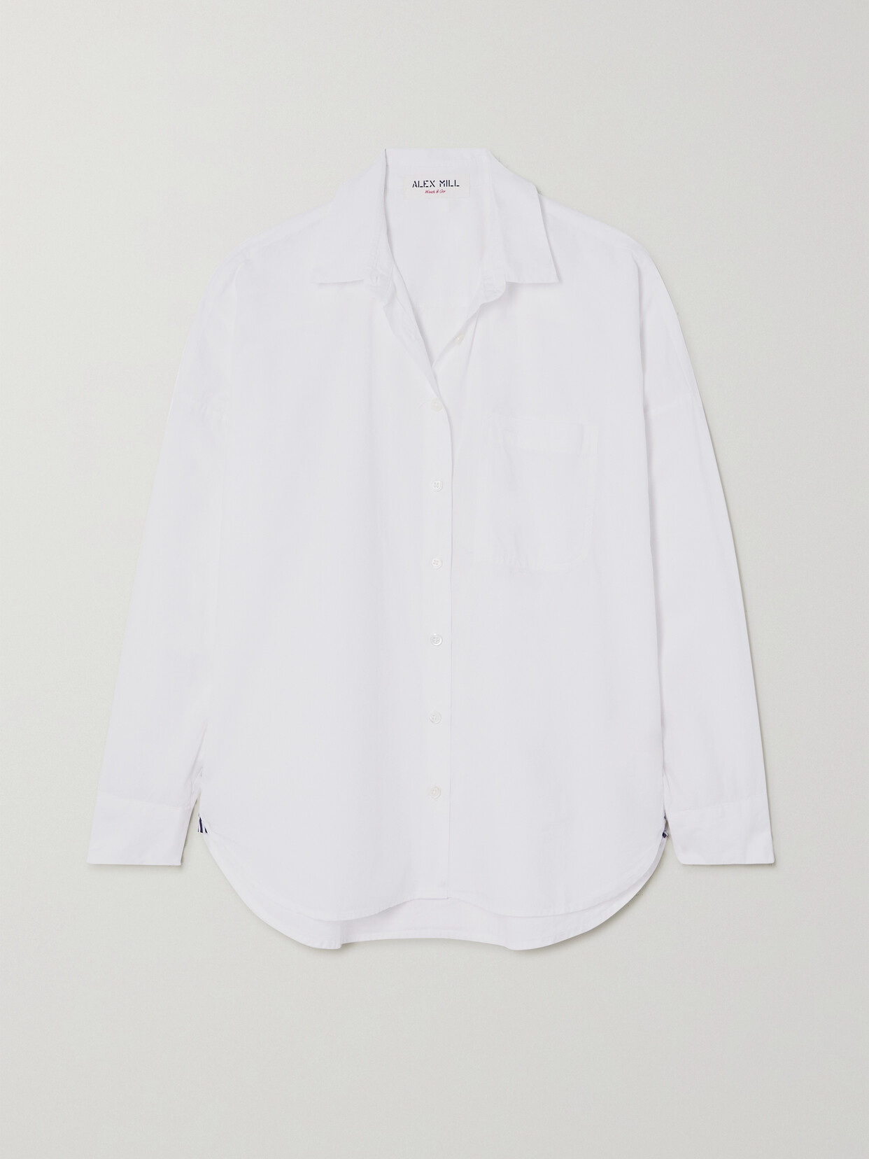 Shop Alex Mill Cassandra Cotton-poplin Shirt In White