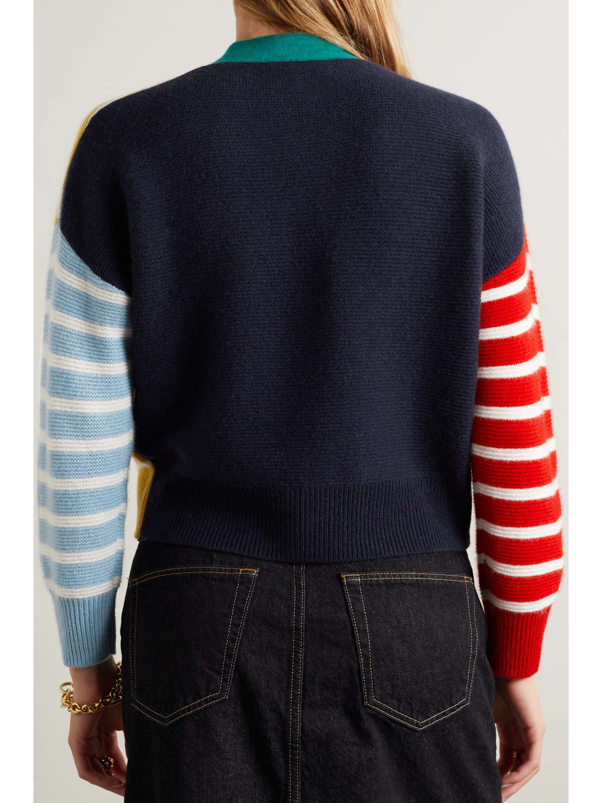 ALEX MILL Striped cashmere cardigan