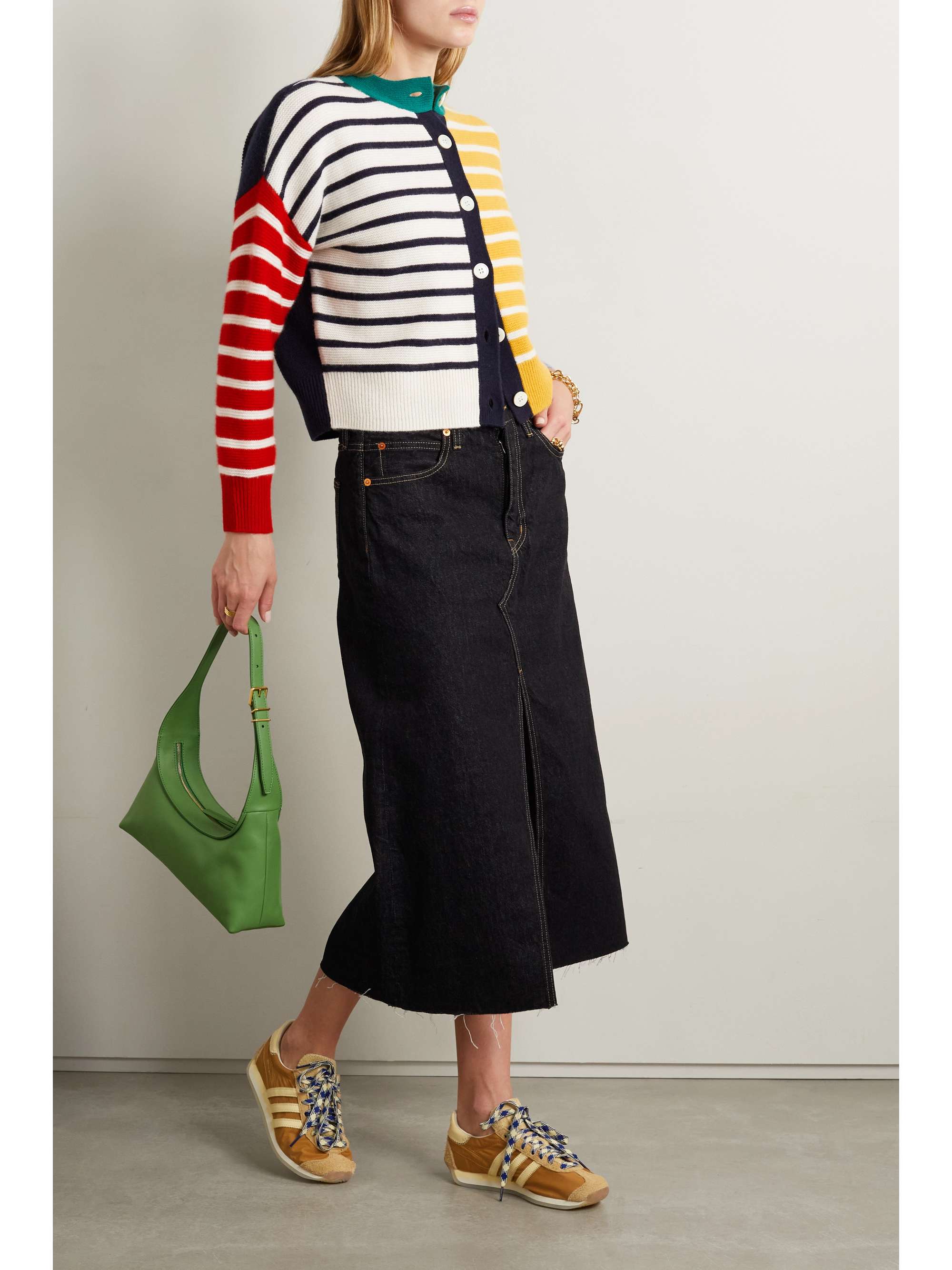 ALEX MILL Striped cashmere cardigan