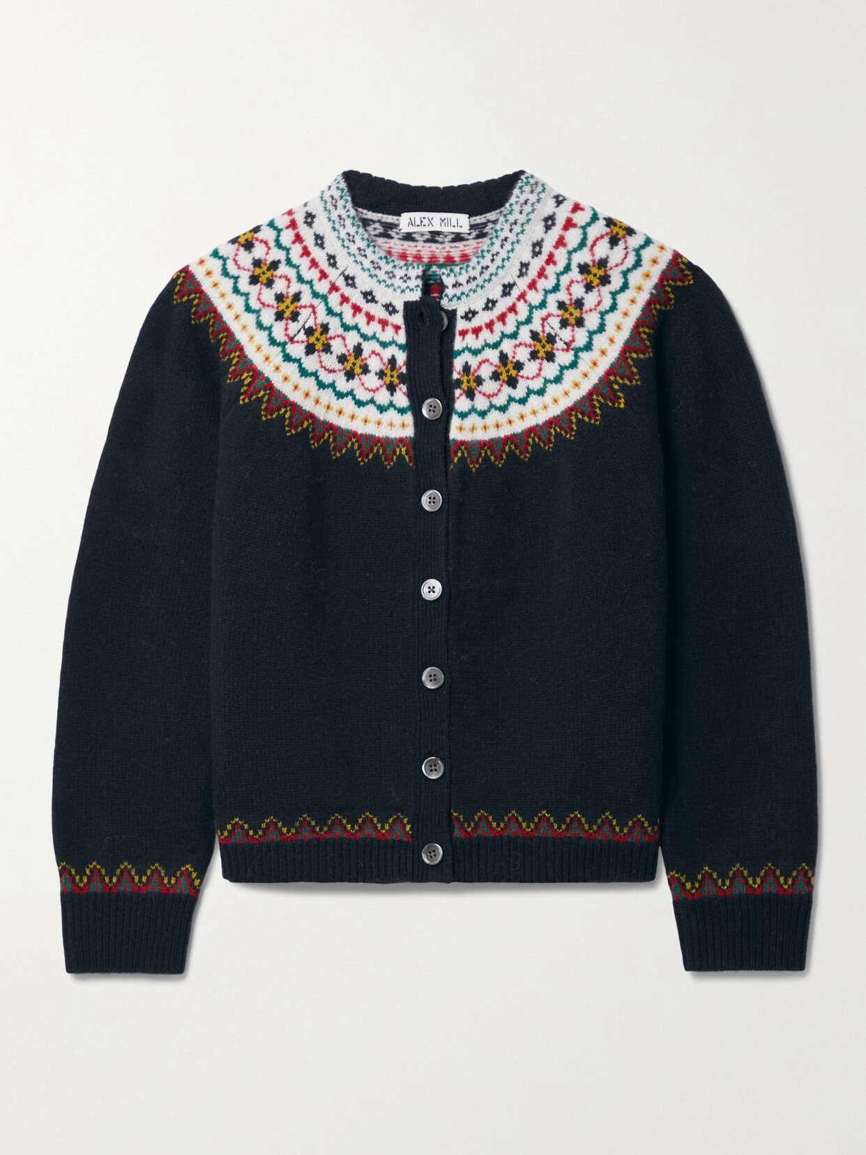 Alex Mill - Hilde Fair Isle Wool Cardigan - Blue