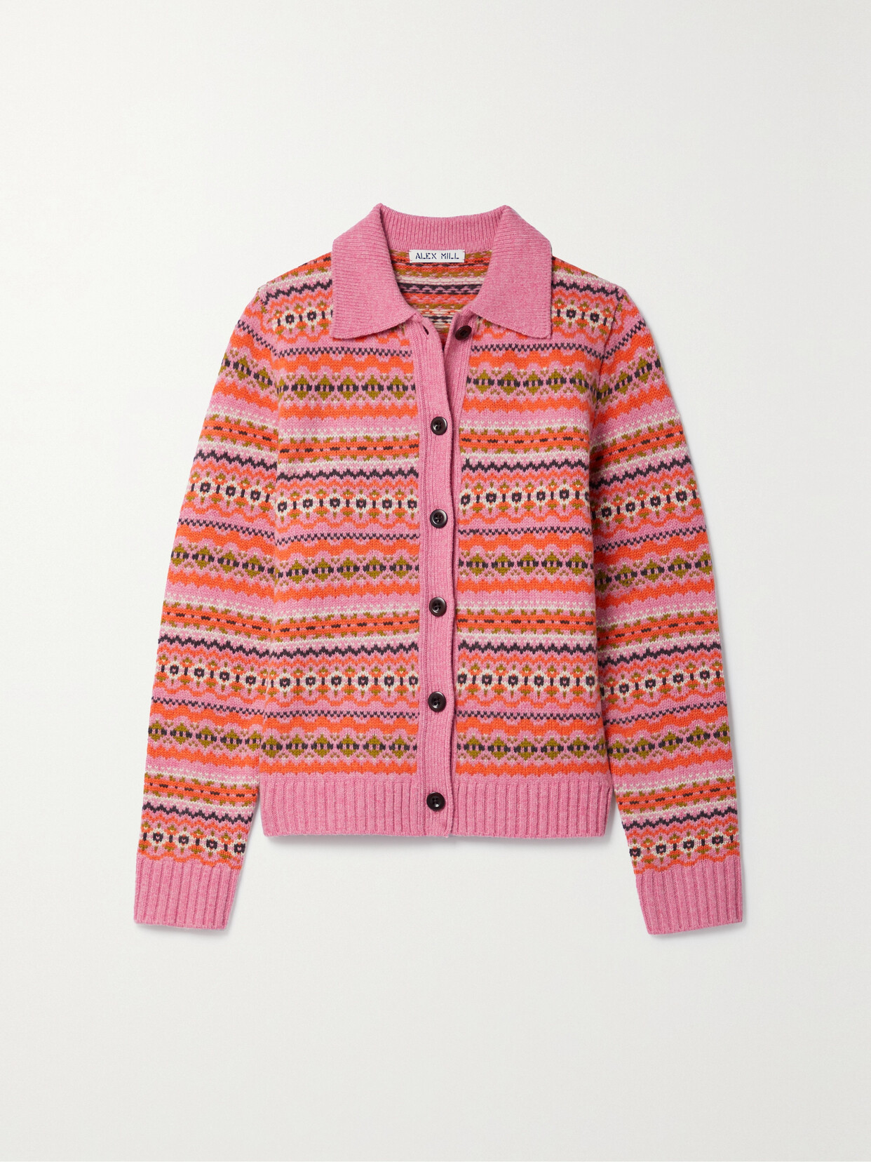 Alex Mill - Fair Isle Wool Cardigan - Pink