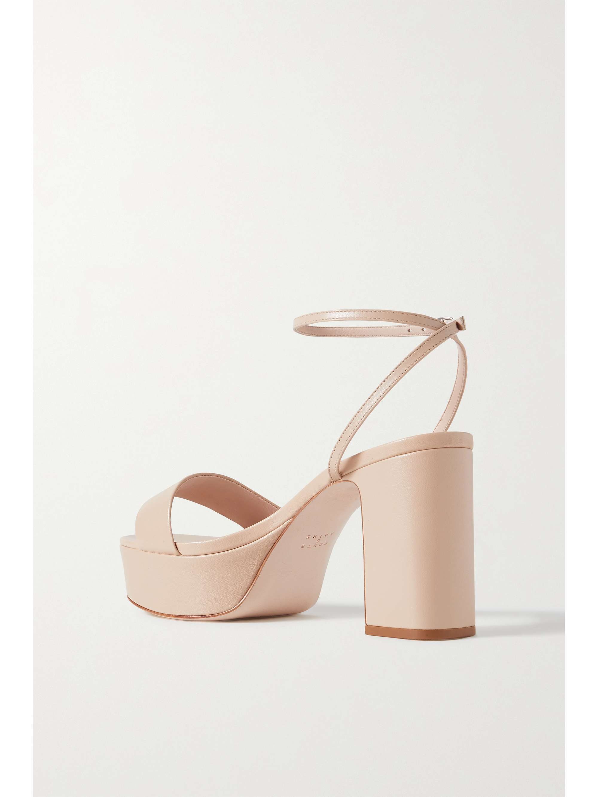 PORTE & PAIRE Leather platform sandals