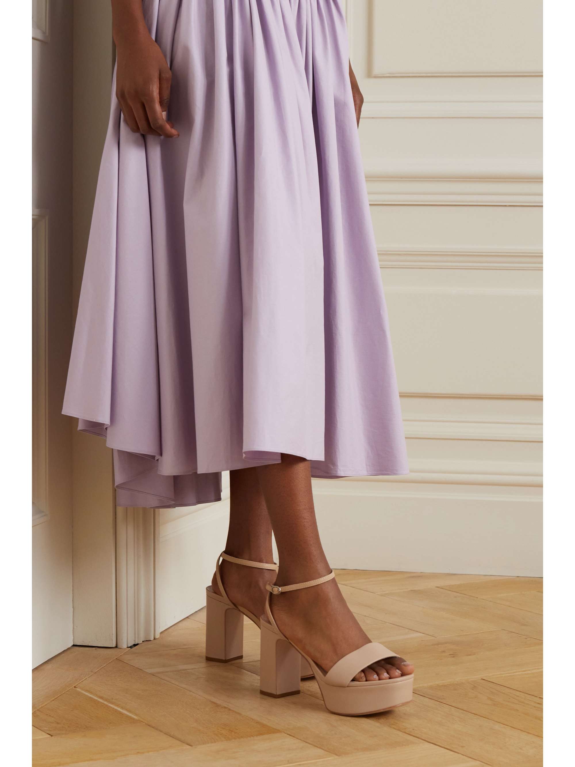 PORTE & PAIRE Leather platform sandals