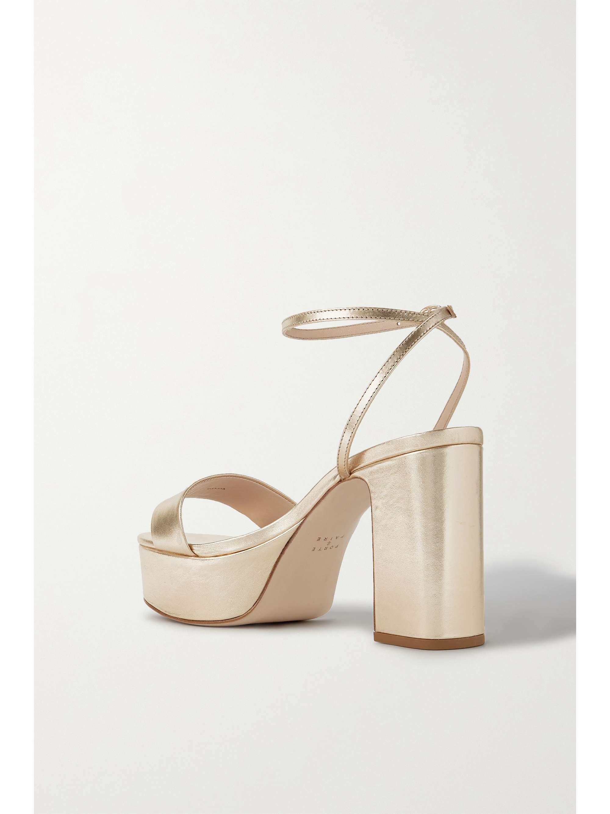 PORTE & PAIRE Leather platform sandals