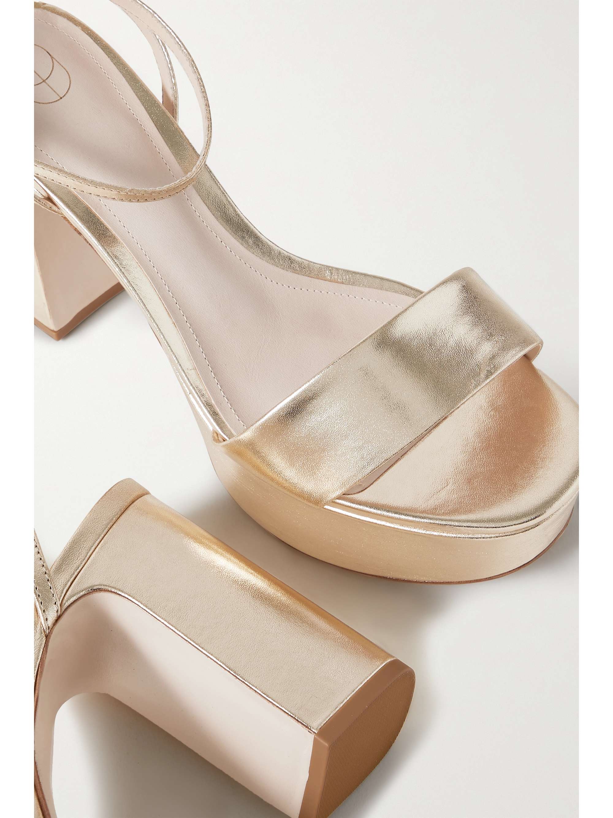 PORTE & PAIRE Leather platform sandals