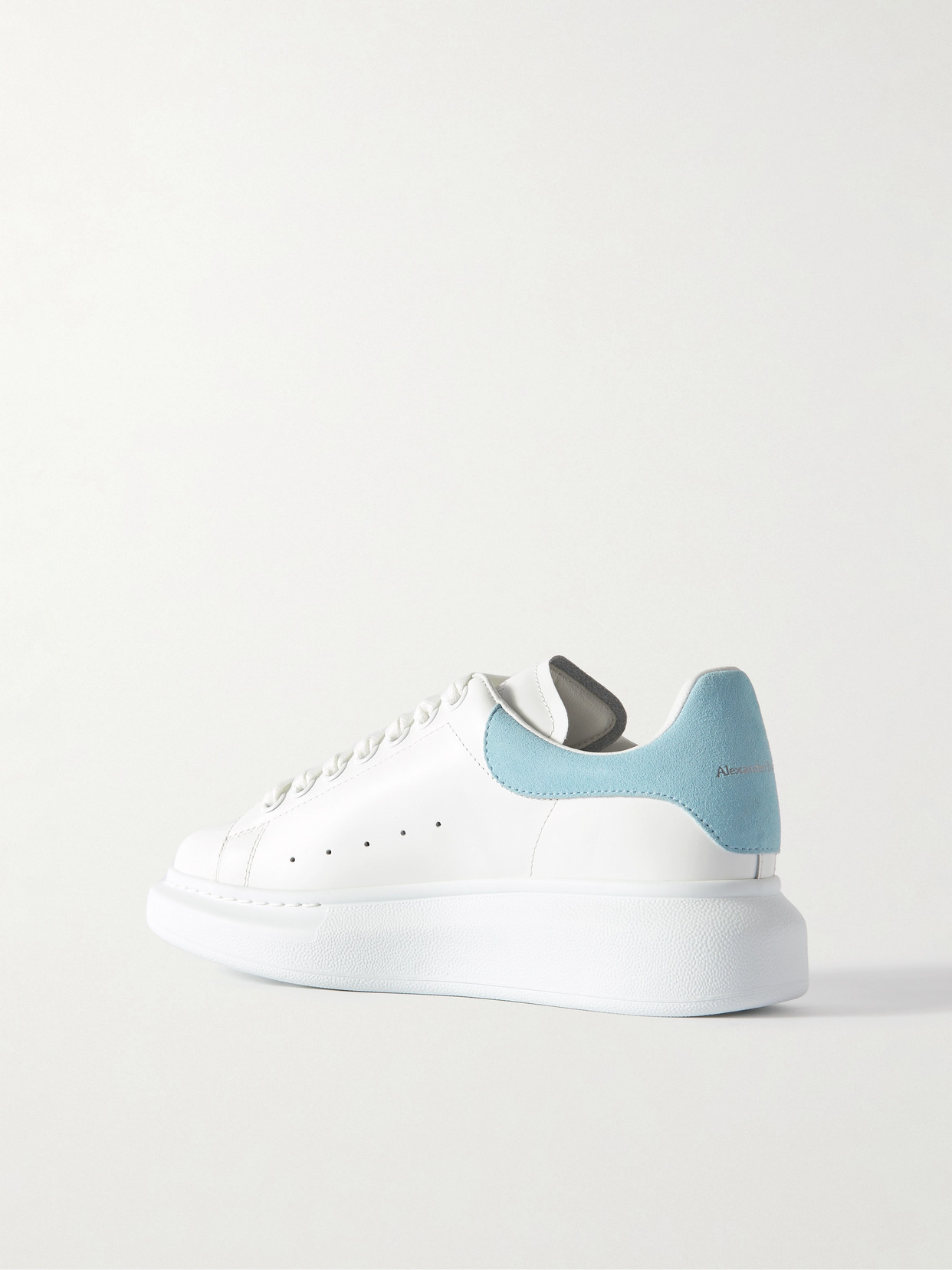 Leather Exaggerated-Sole Sneakers