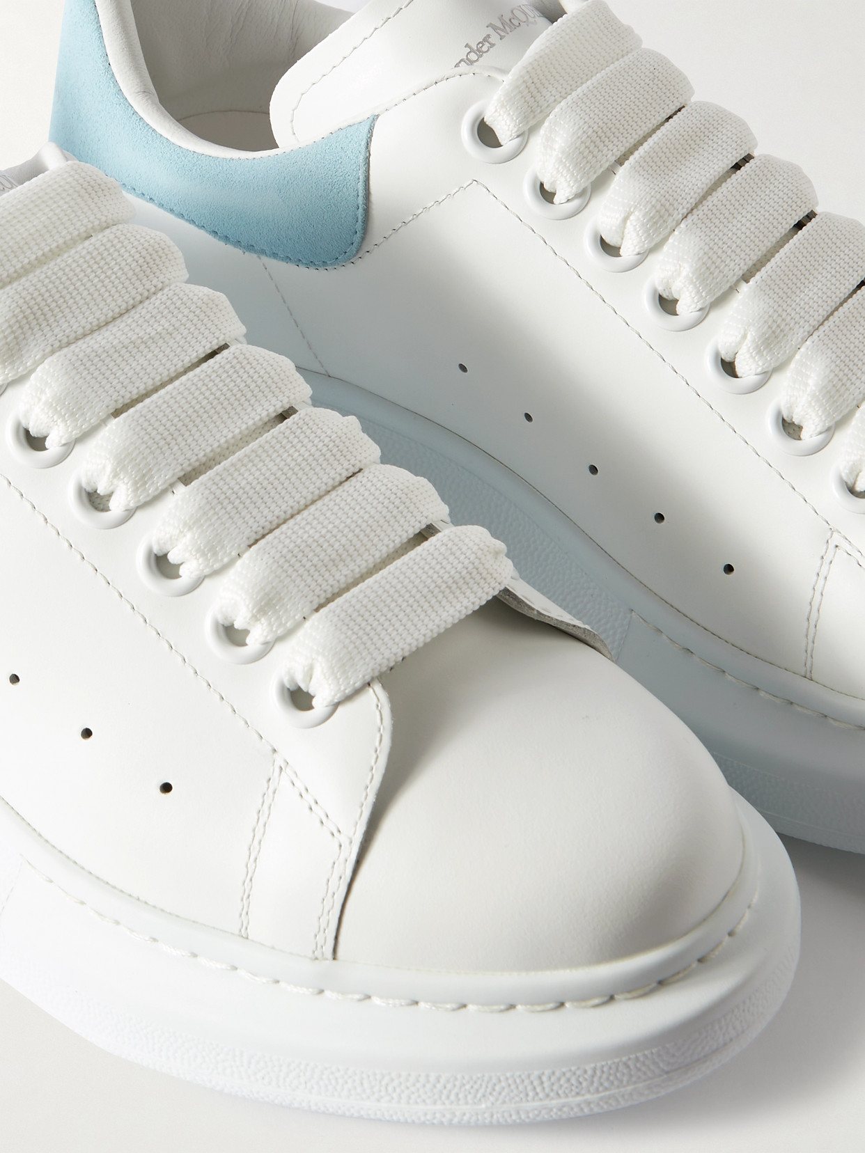Leather Exaggerated-Sole Sneakers
