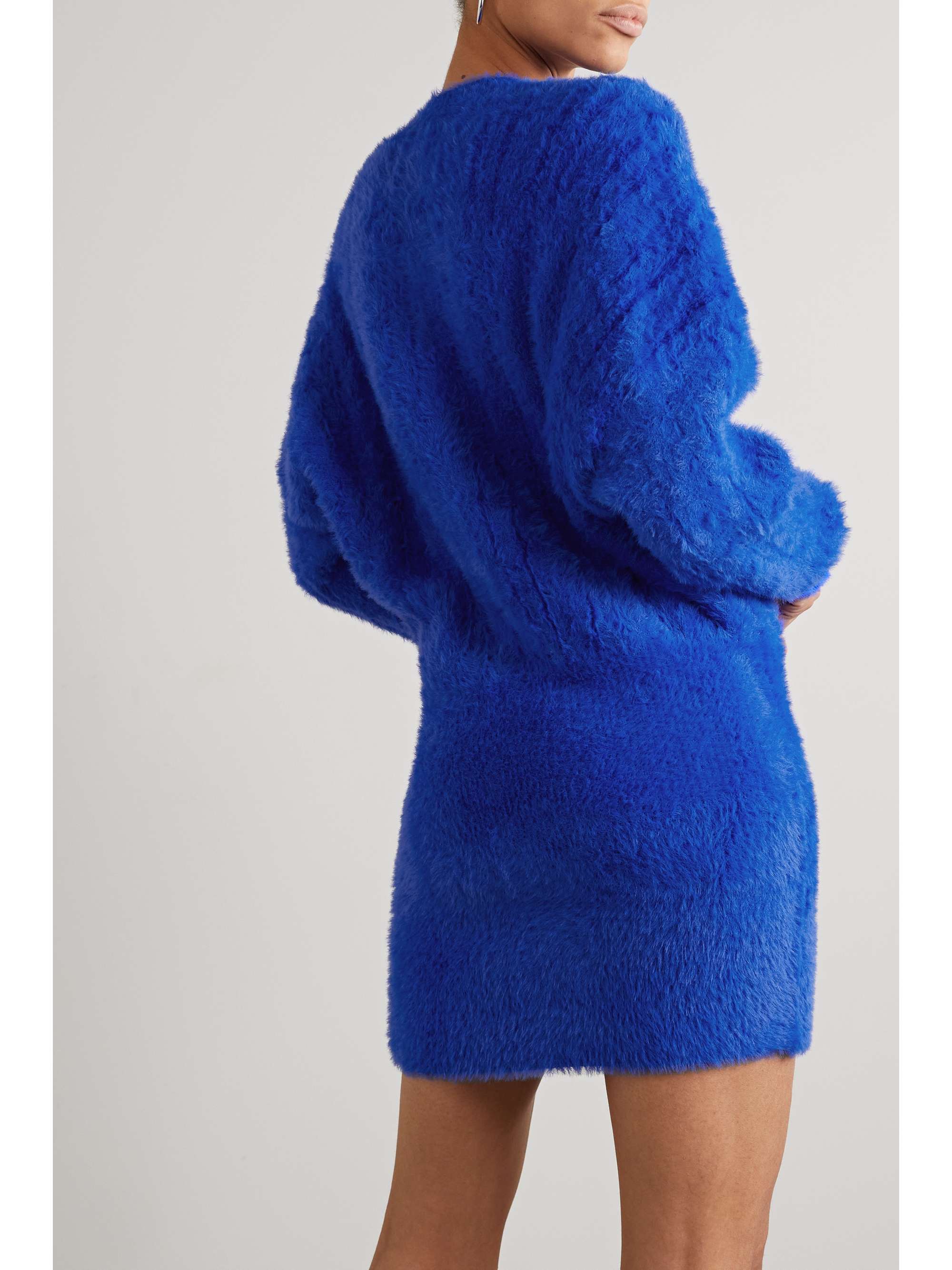 RETROFÊTE Tala crystal-embellished cable-knit mini dress