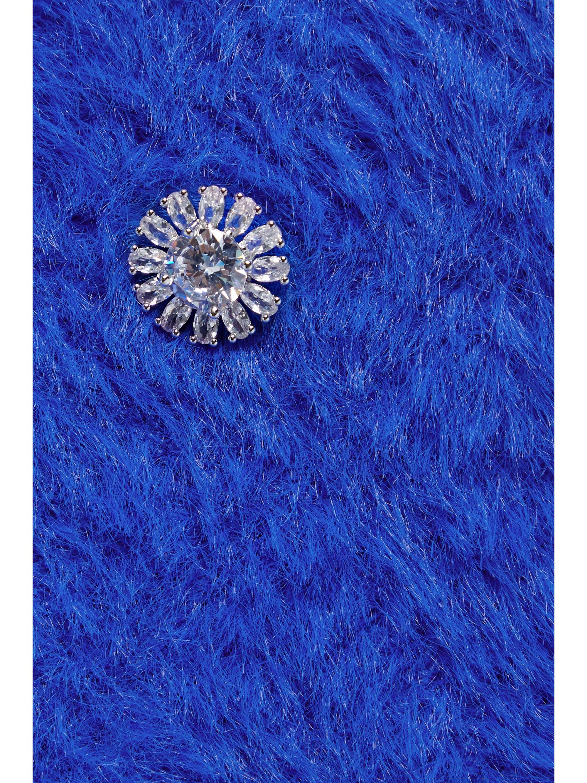 RETROFÊTE Tala crystal-embellished cable-knit mini dress