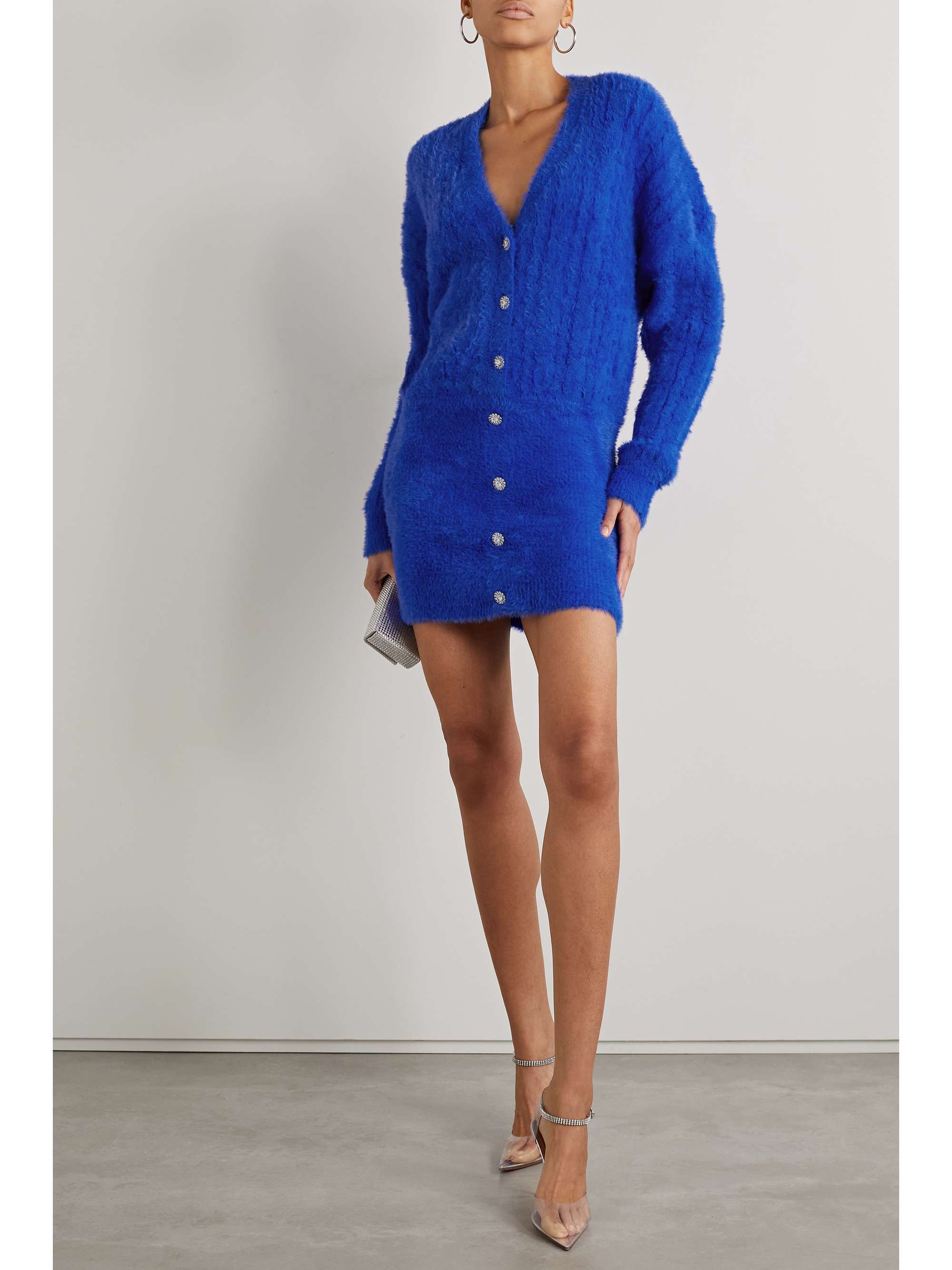 RETROFÊTE Tala crystalembellished cableknit mini dress NETAPORTER