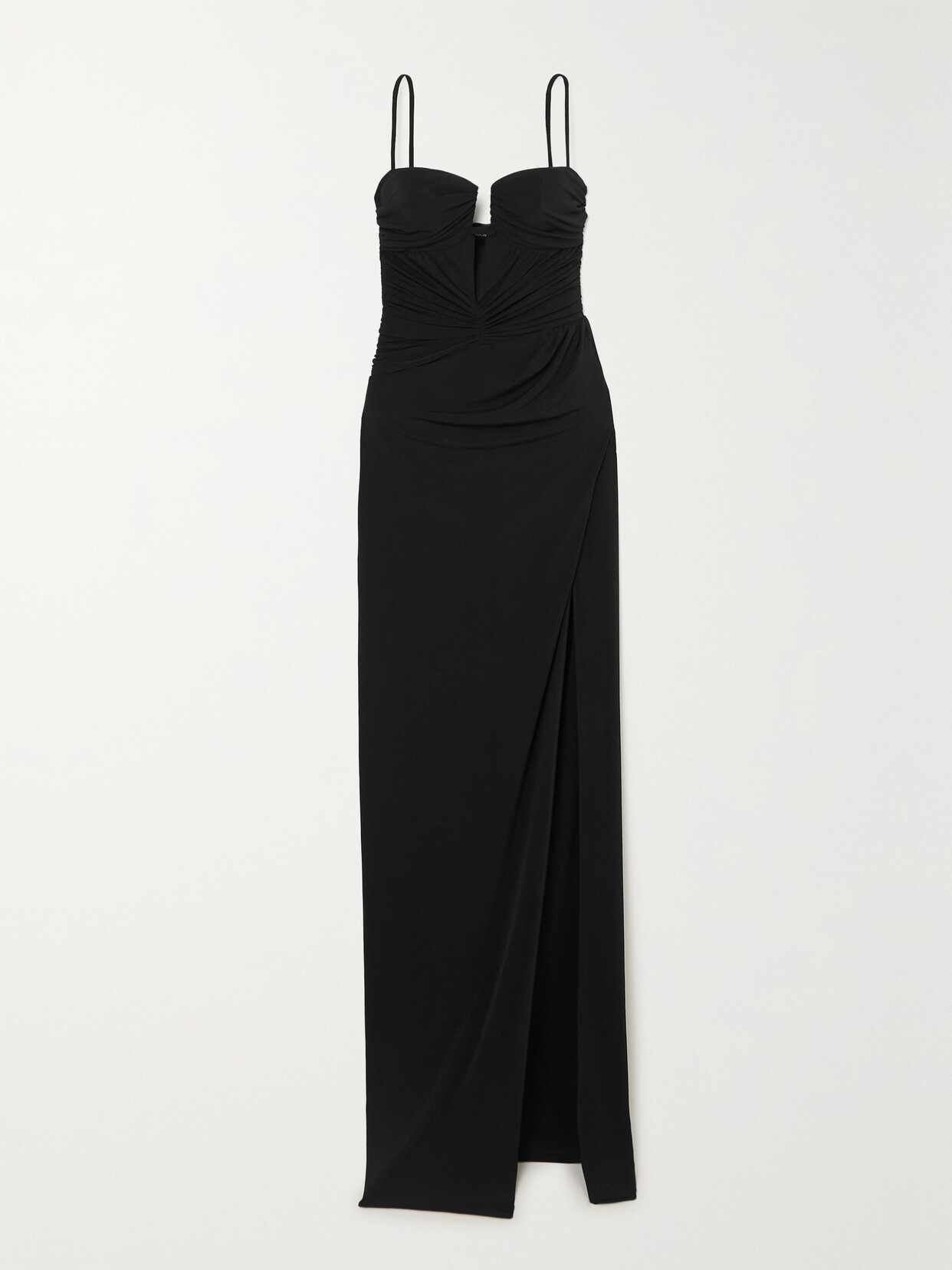 Brandon Maxwell - Caroline Ruched Jersey Gown - Black