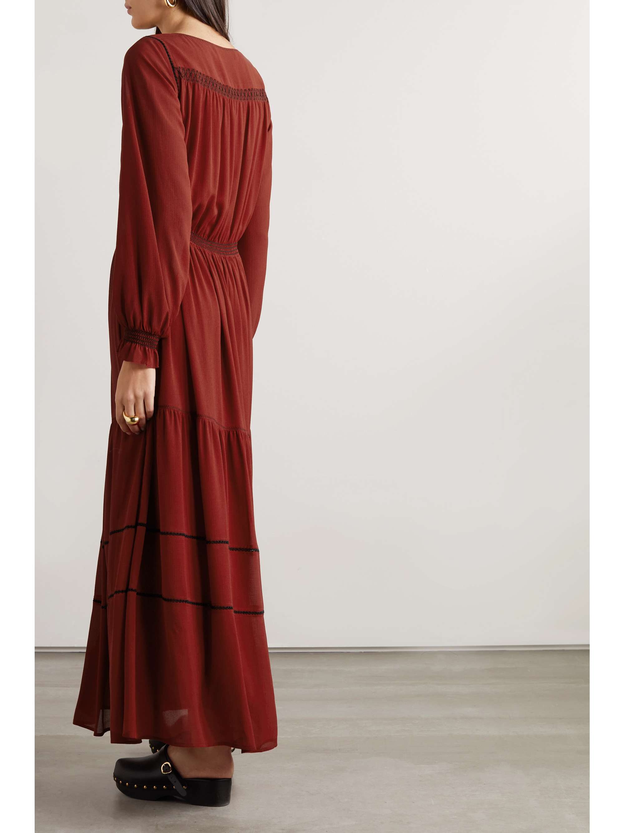 SEE BY CHLOÉ Embroidered georgette maxi dress
