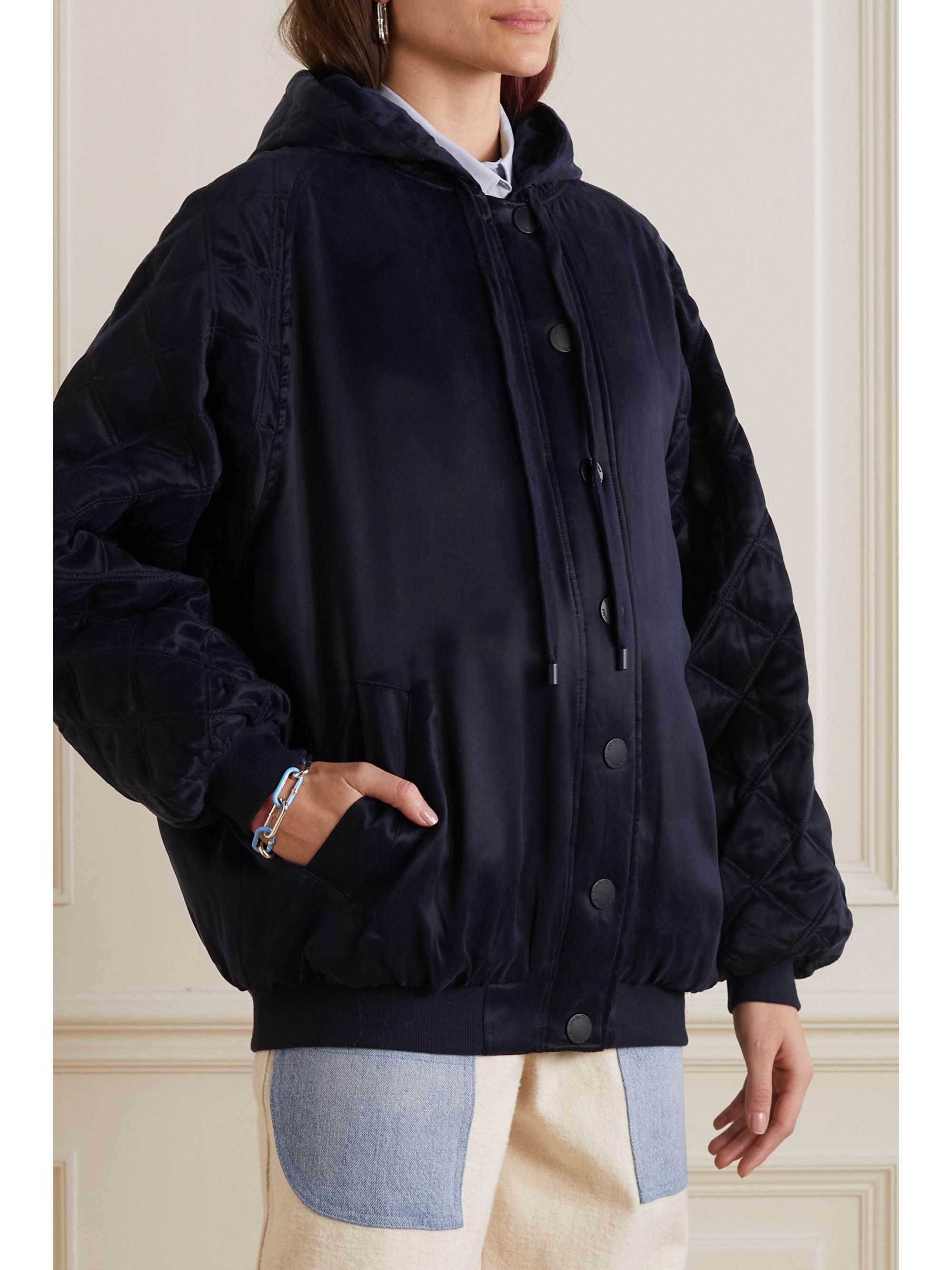 SEE BY CHLOÉ Hooded shell bomber jacket