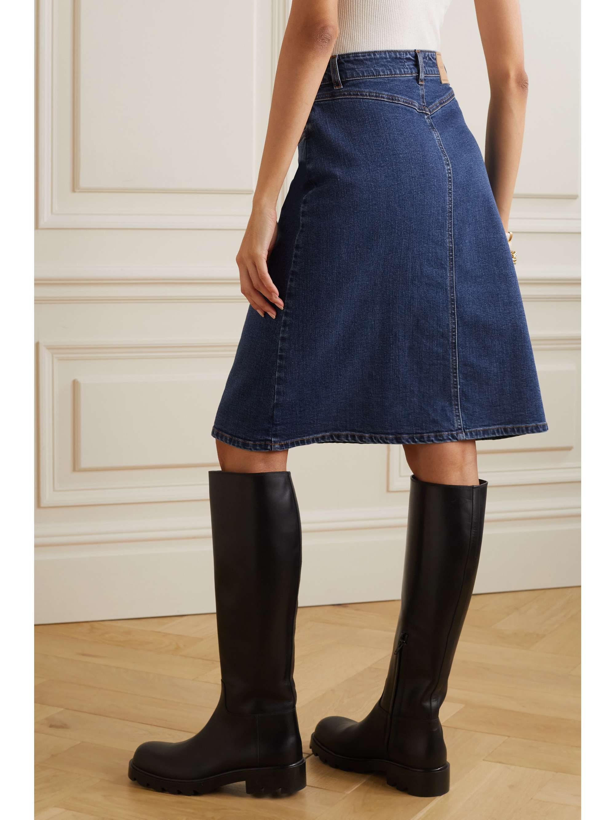SEE BY CHLOÉ 데님 미디 스커트