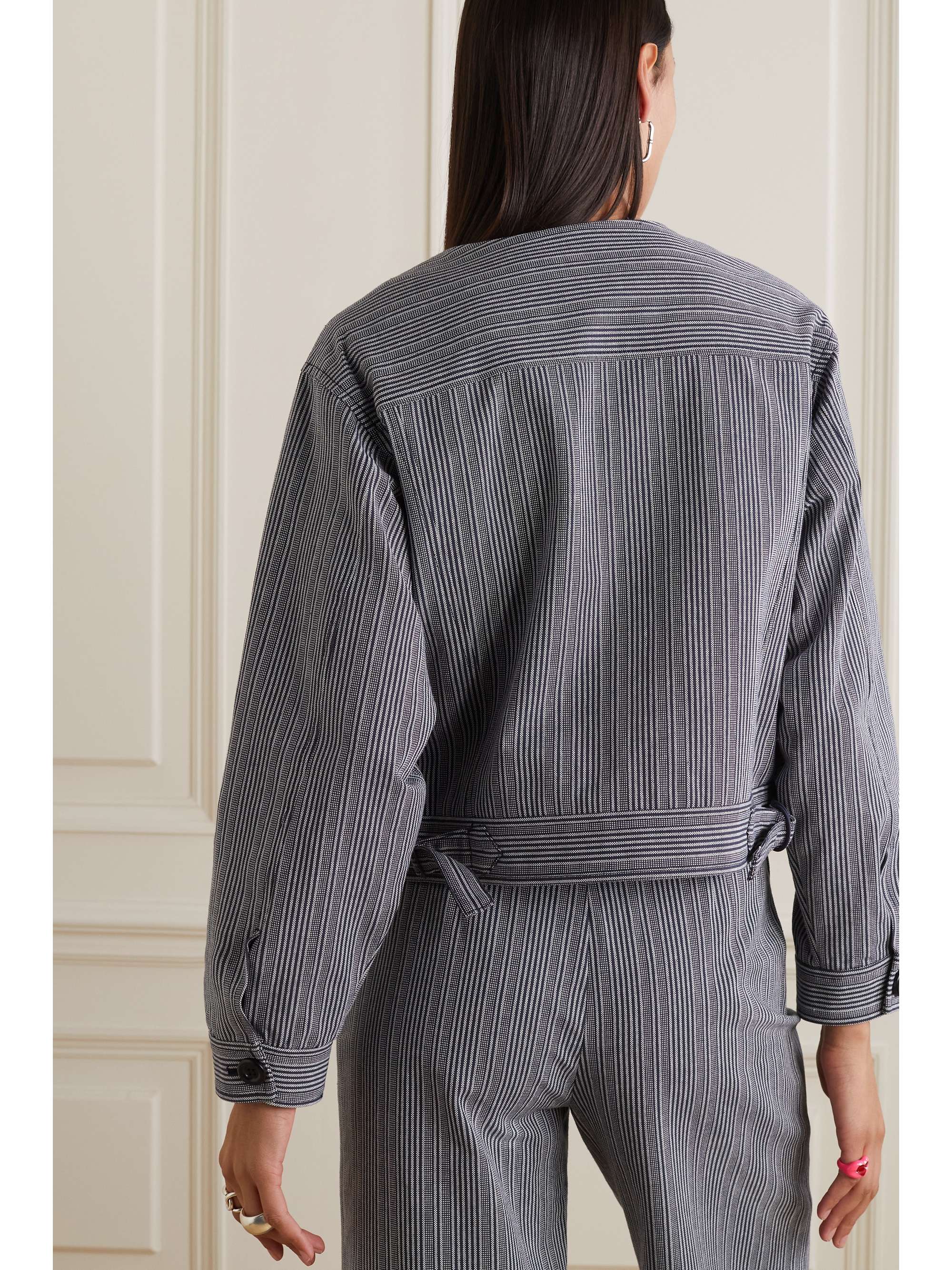 SEE BY CHLOÉ Cropped striped cotton jacket