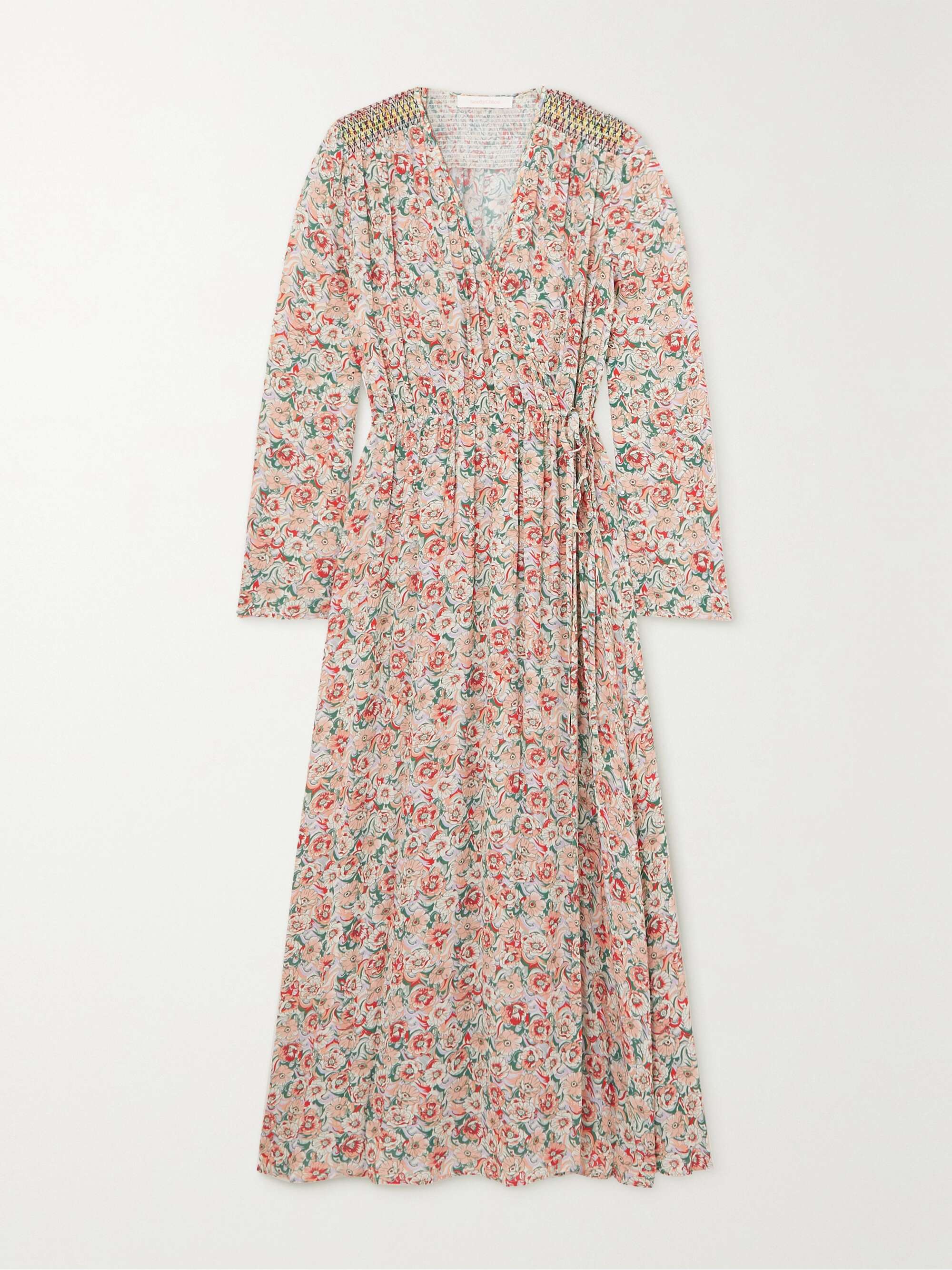 Ganni printed deals crepe maxi dress