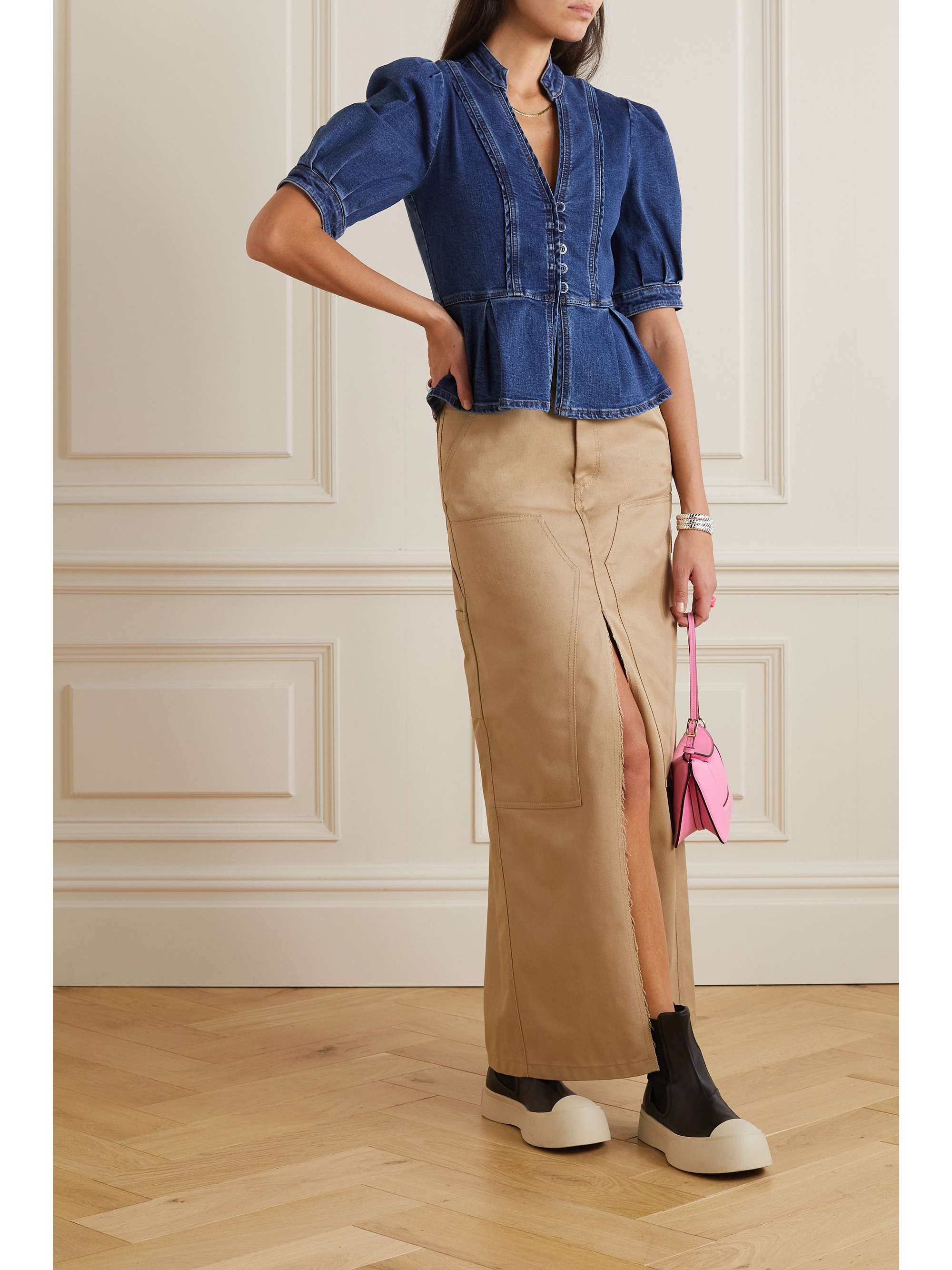 SEE BY CHLOÉ Denim peplum top